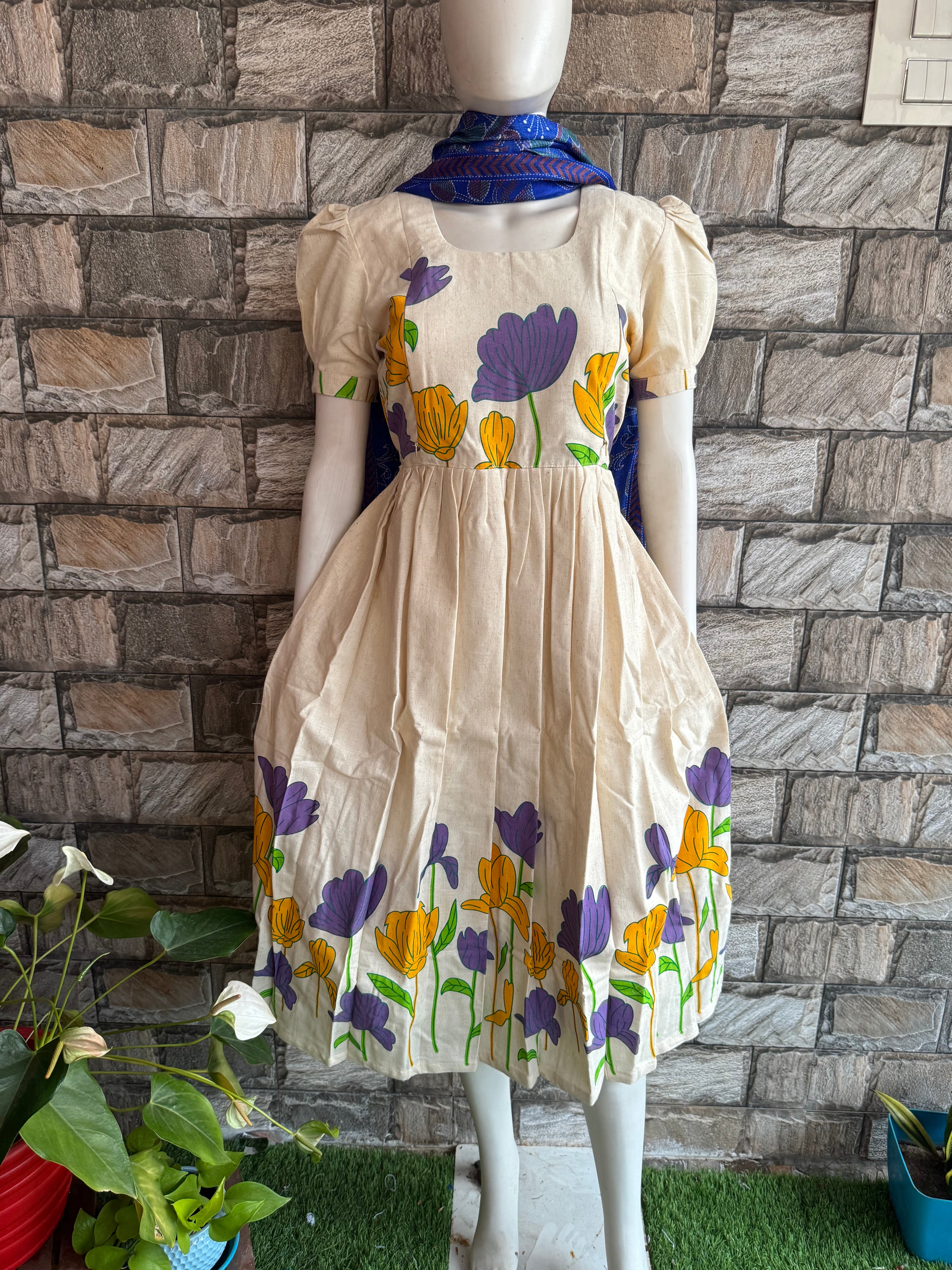 Daman Handloom cotton Maternity maxi