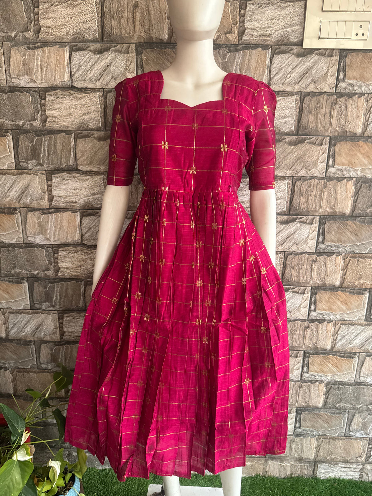 Raw silk Maternity Feeding maxi Budget launch Including dupatta