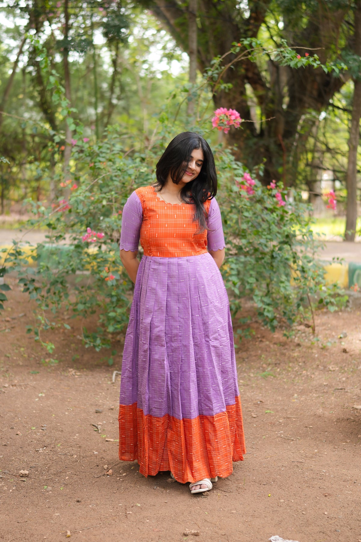 Diwali series Maternity raw silk maxi Samrithi