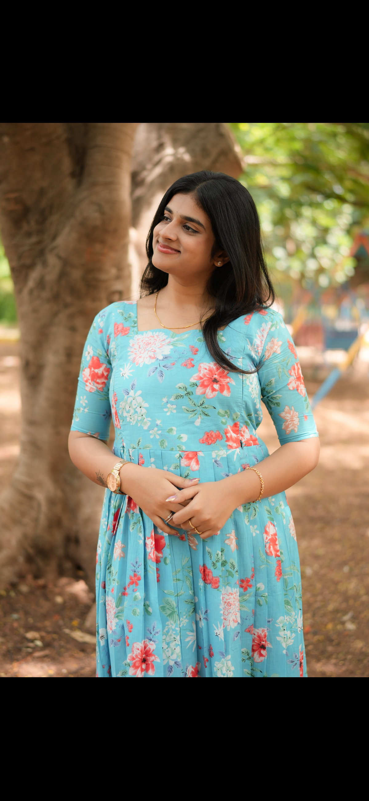 Soft cotton Maternity Feeding Maxi Floral
