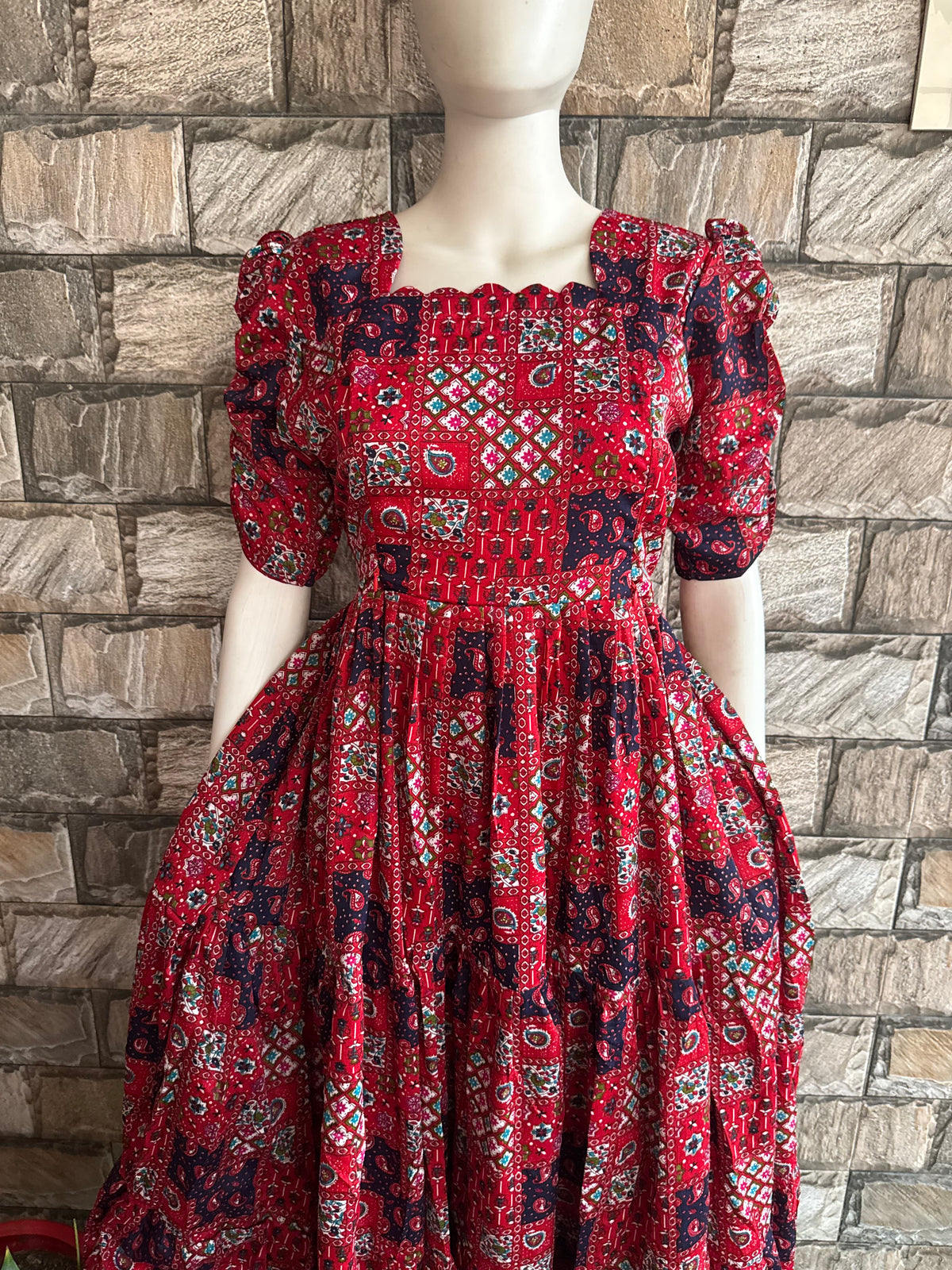 Delta crepe Maternity maxi Maroon