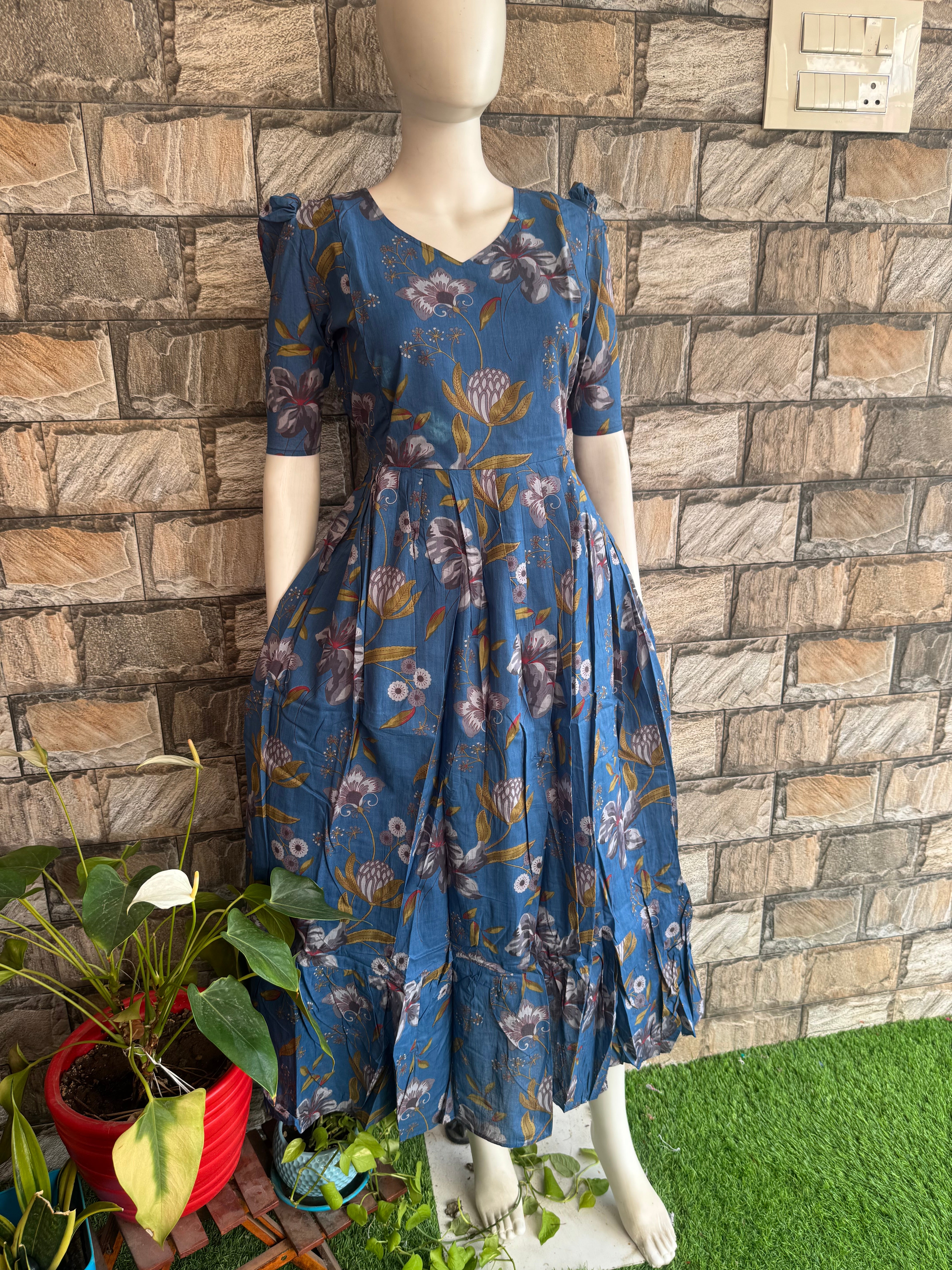 Pale Blue soft cotton Maternity max