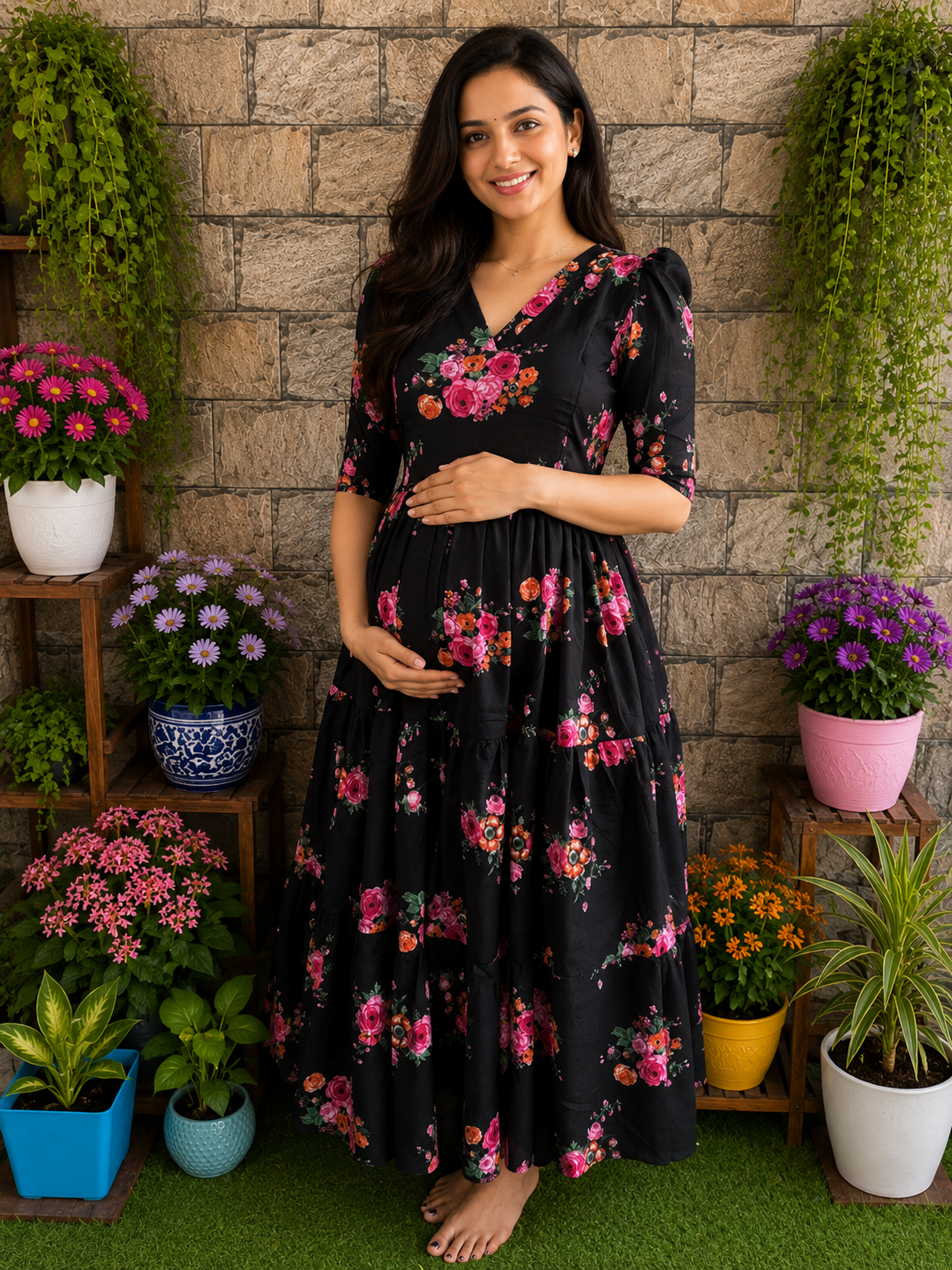 Delta Maternity maxi  BLACK