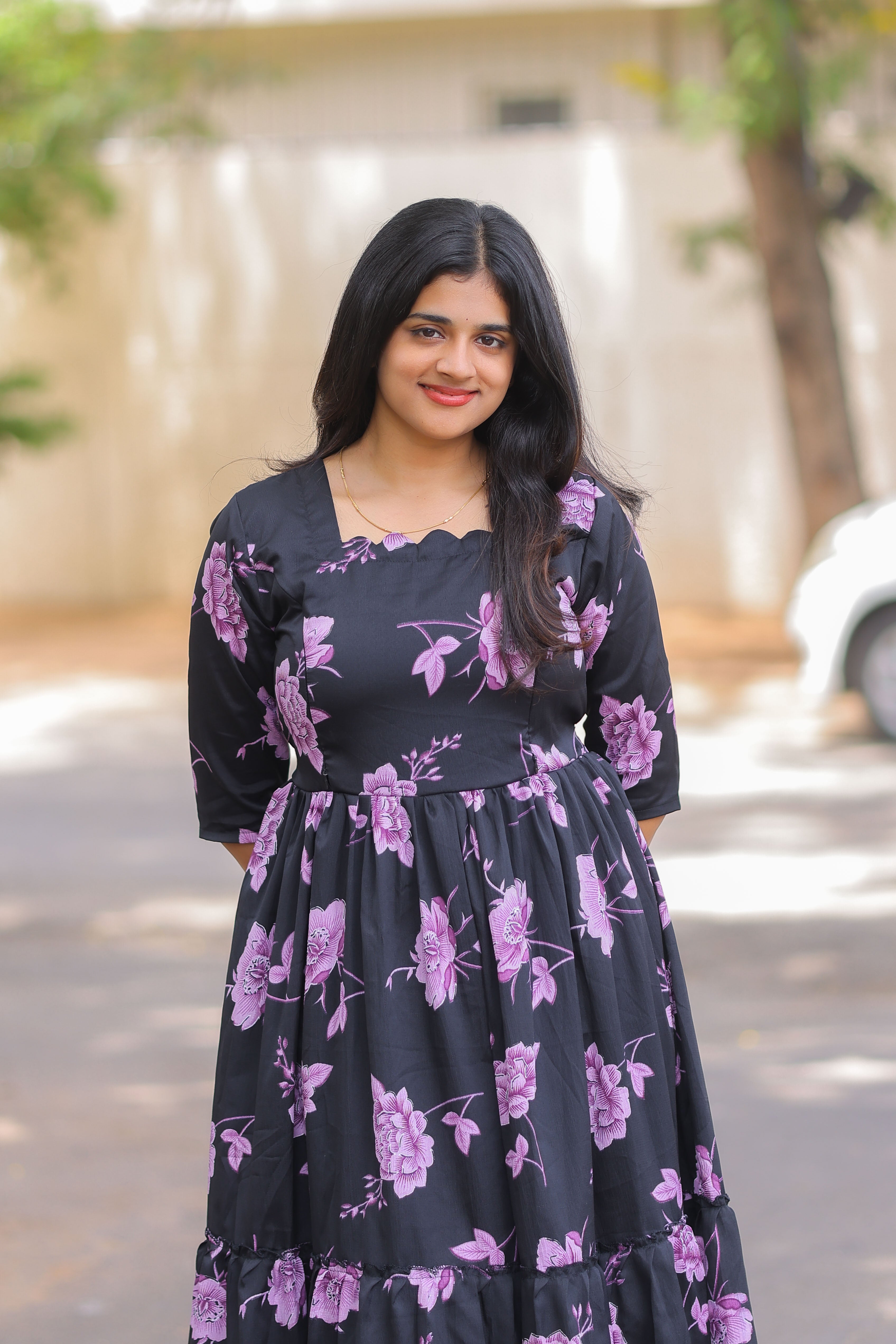 Delta Crepe Maternity maxi Blacky