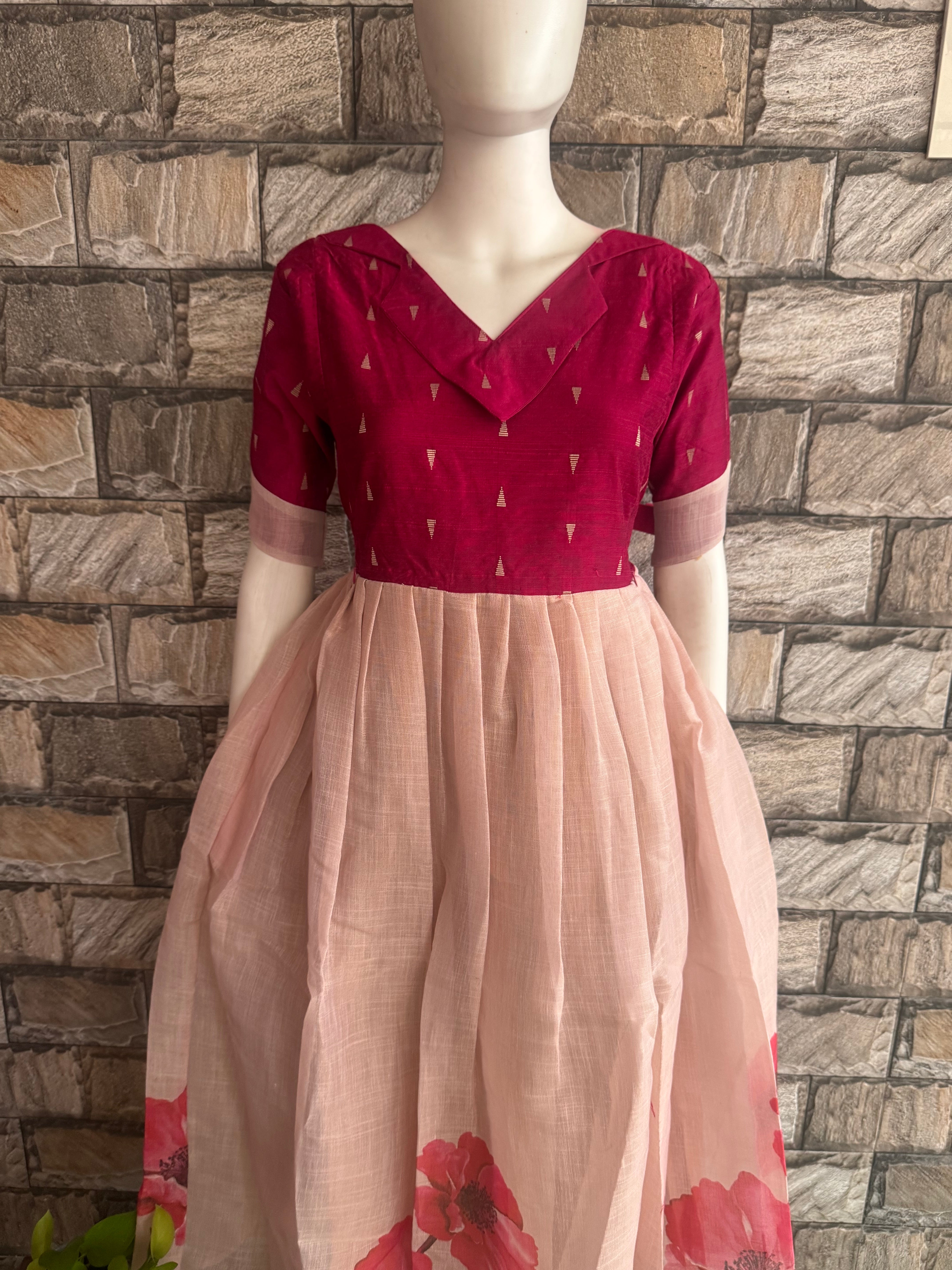 Festive Tissue Organza Tone Maternity maxi