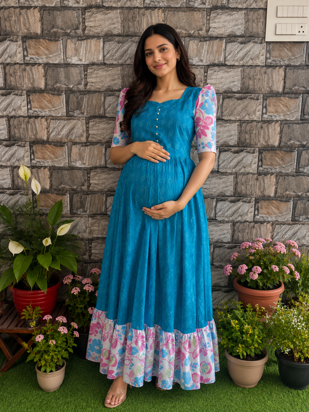 Neelam  Soft Kanta cotton Maternity maxi