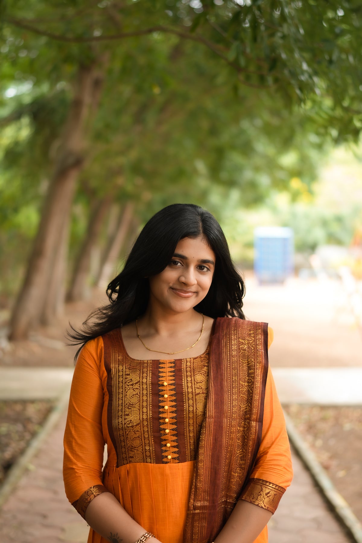 Diwali series Maternity chettinad cotton maxi with dupatta
