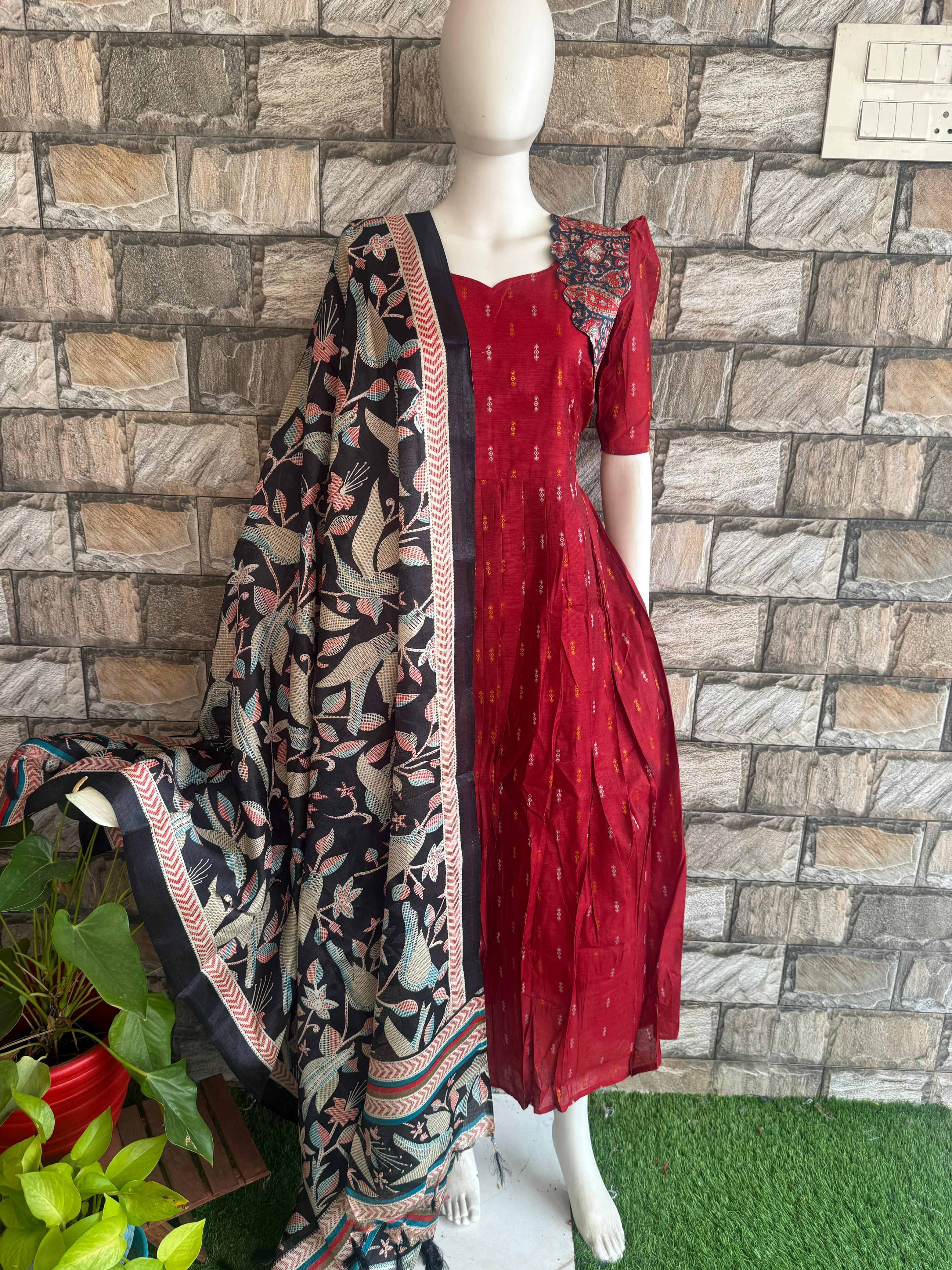 Black Poly Khadhi Dupatta CF135