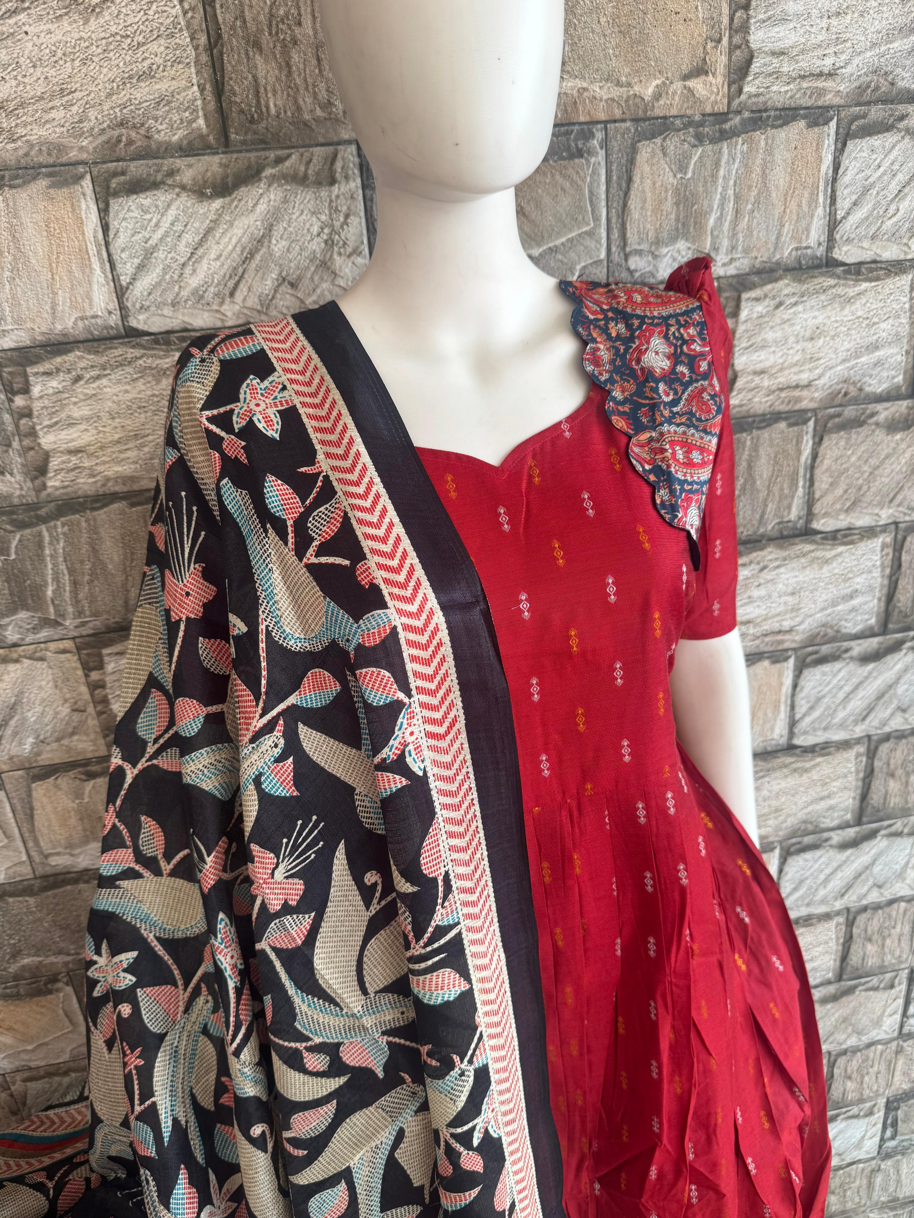 Black Poly Khadhi Dupatta CF135