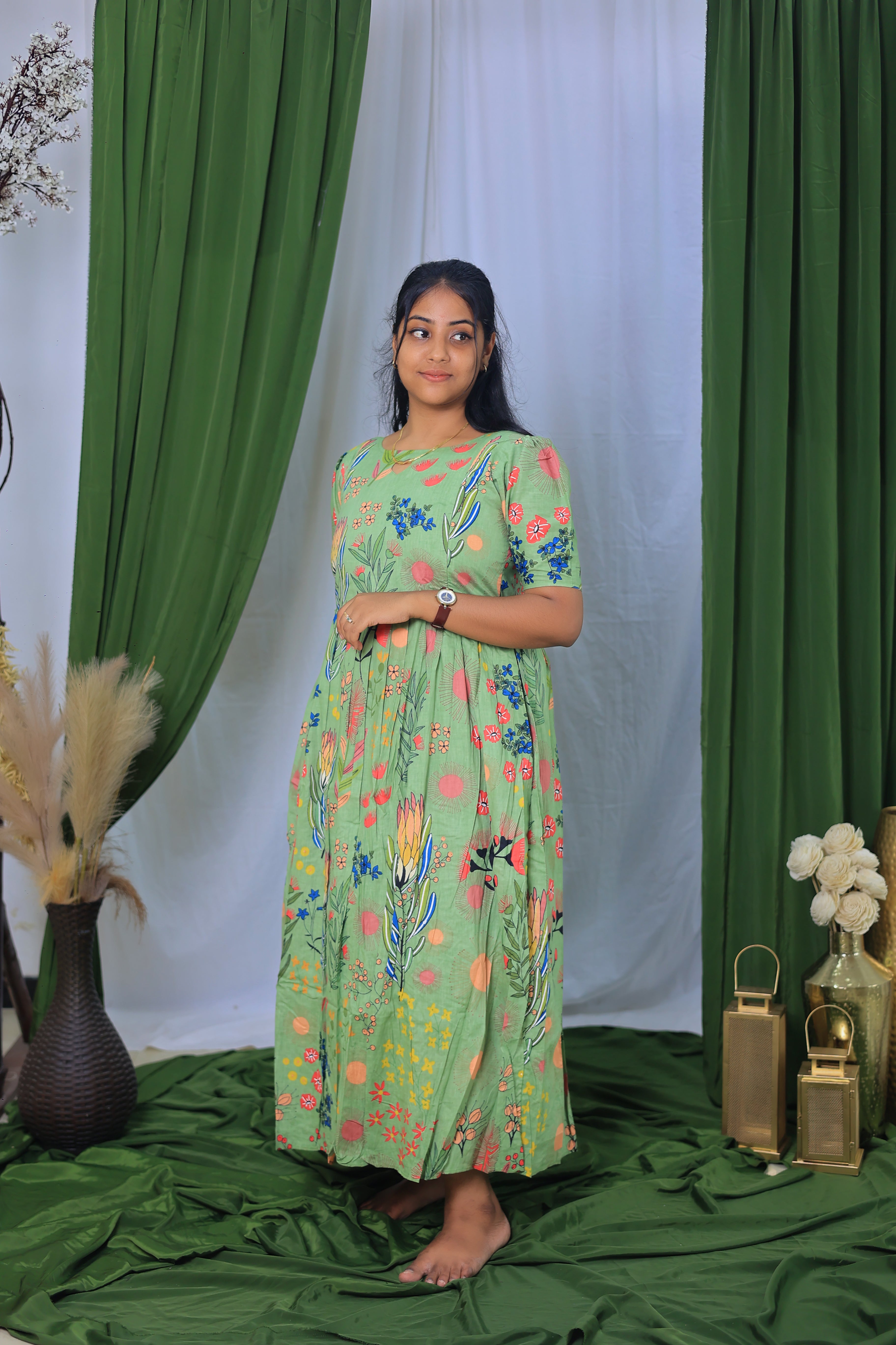 Soft cotton Maternity maxi - Pista