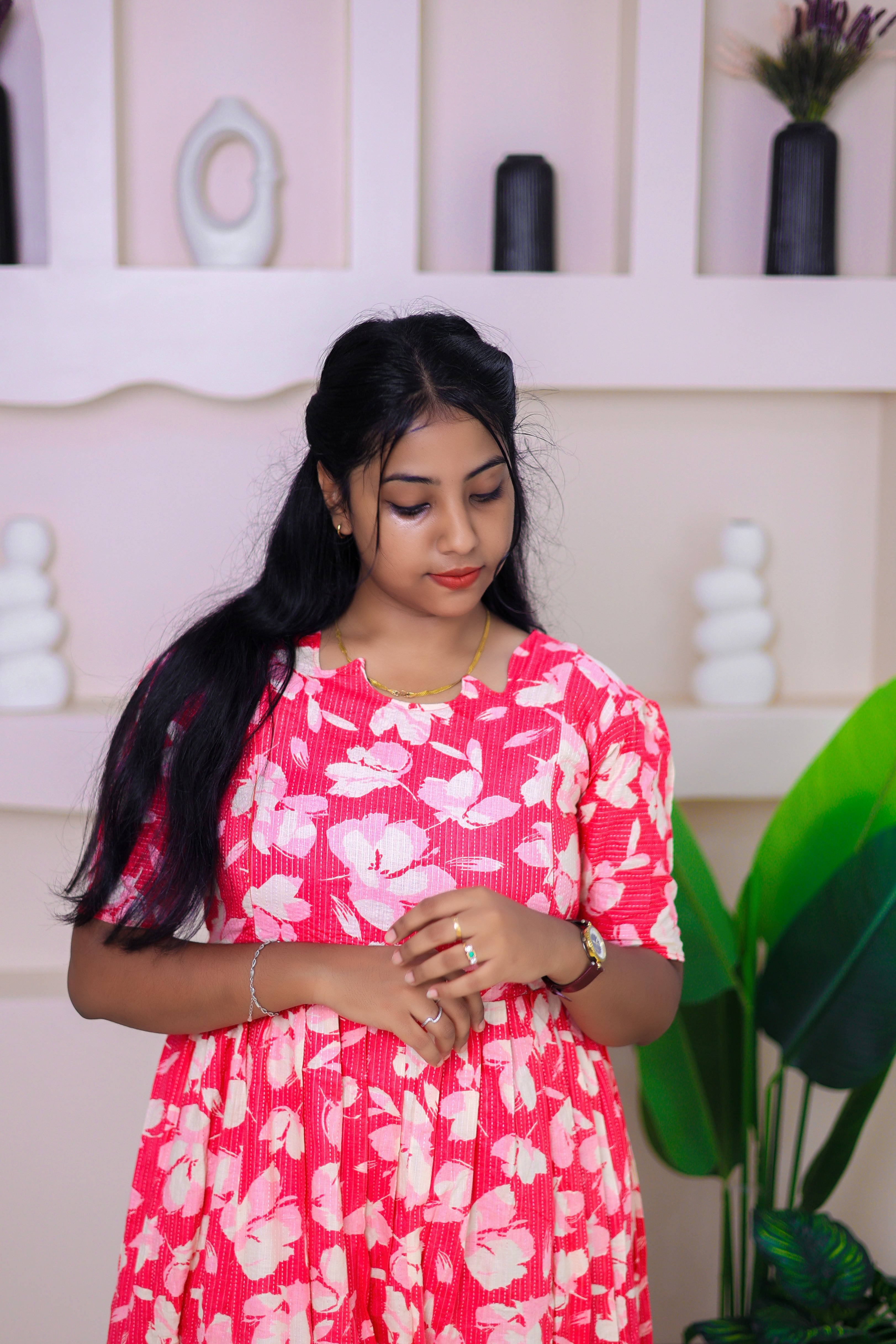 Kanta cotton Maternity Feeding Maxi Pinkee