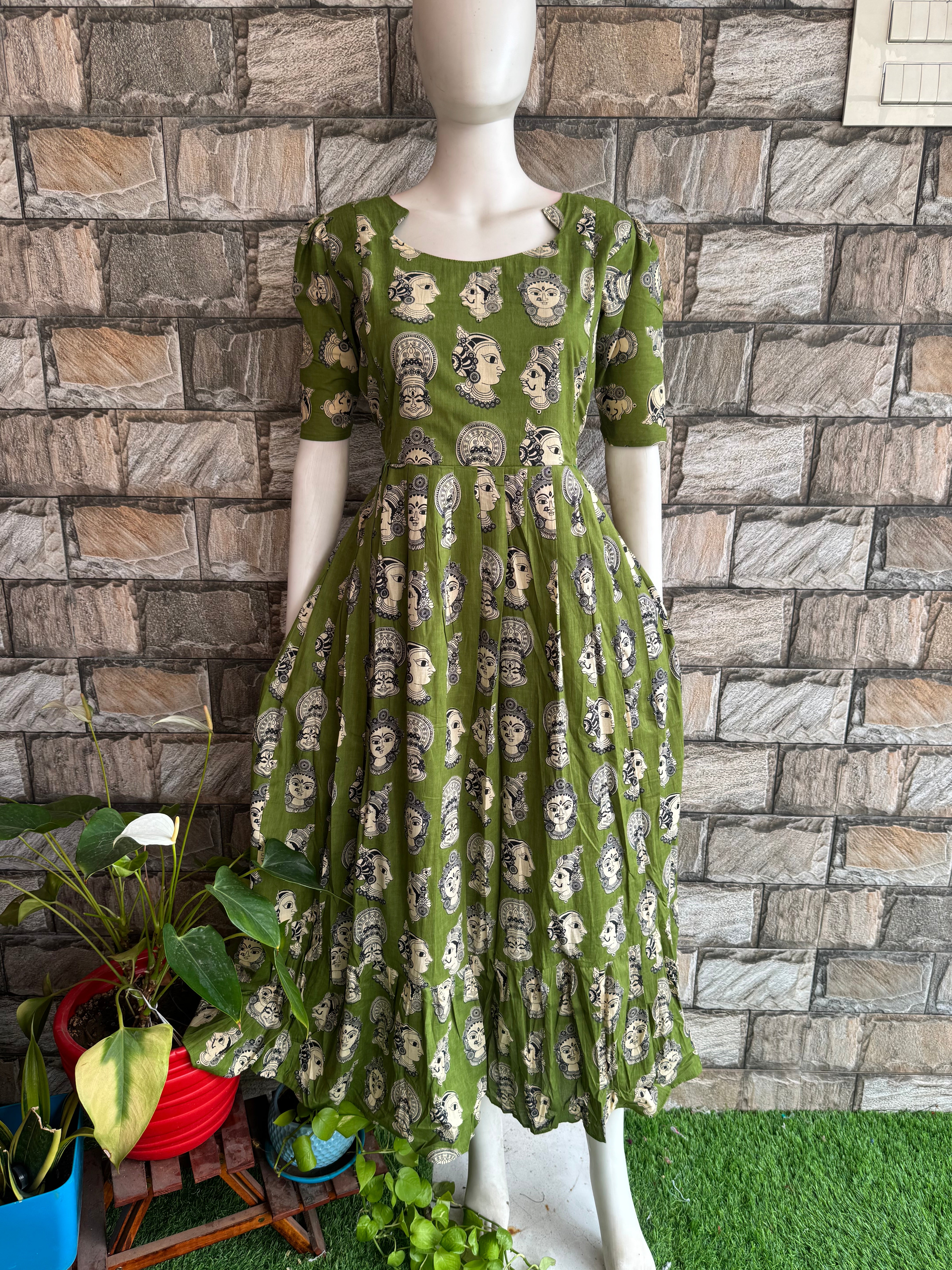 Mural soft cotton Maternity maxi