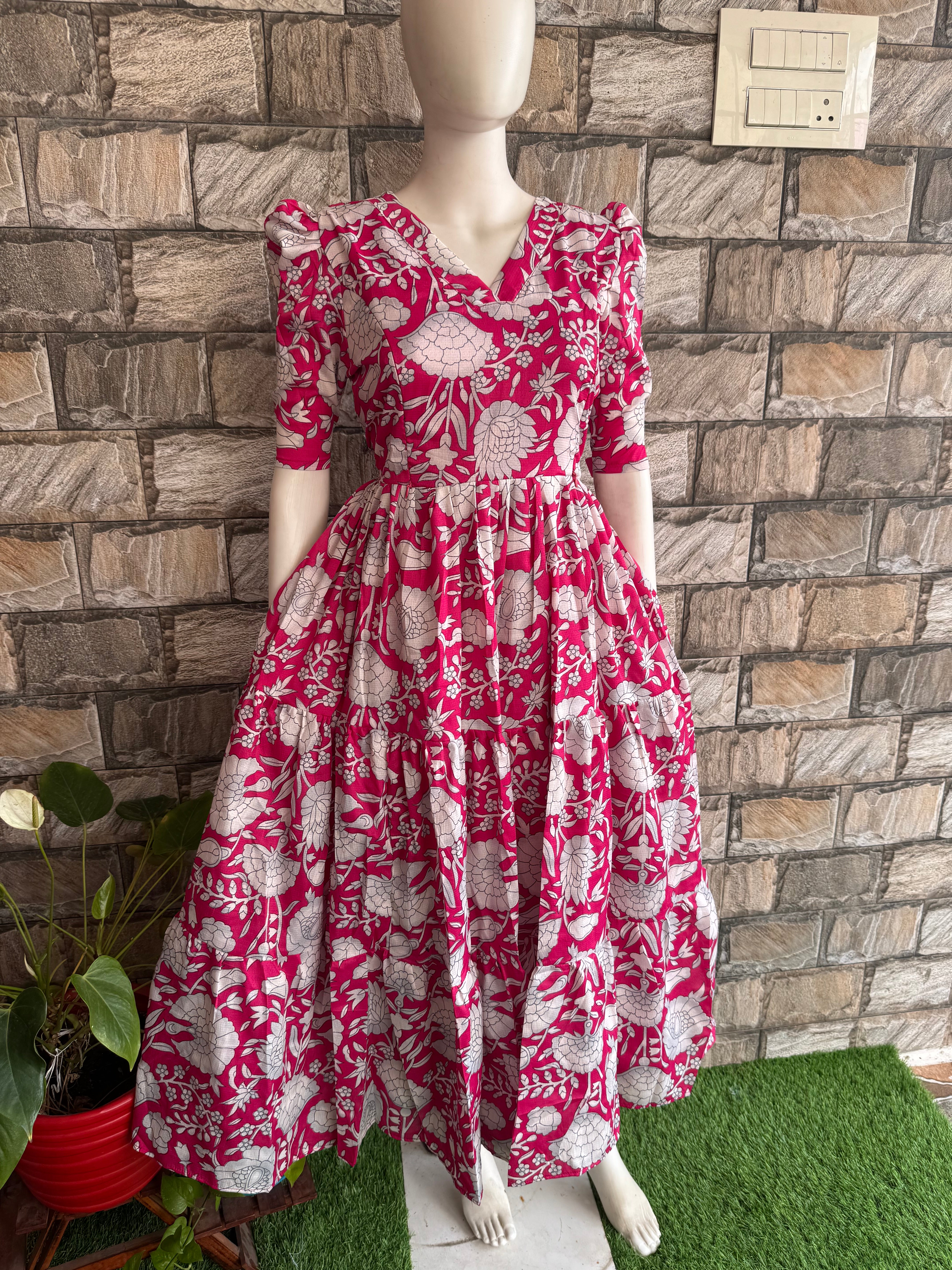 Delta Maternity maxi Dark Pink