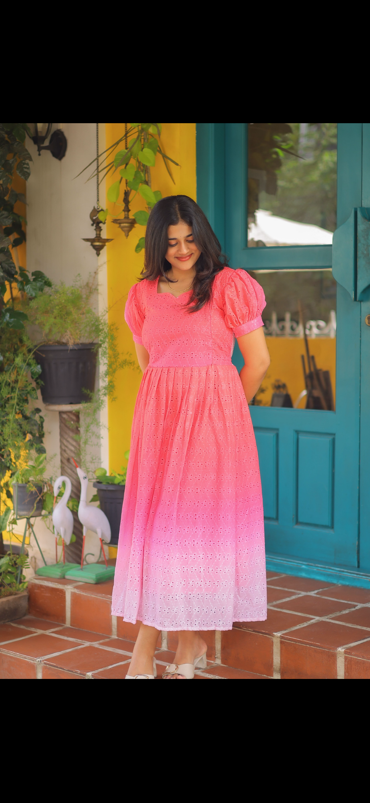 Reddish pink Premium Hacoba Maternity Feeding Maxi only