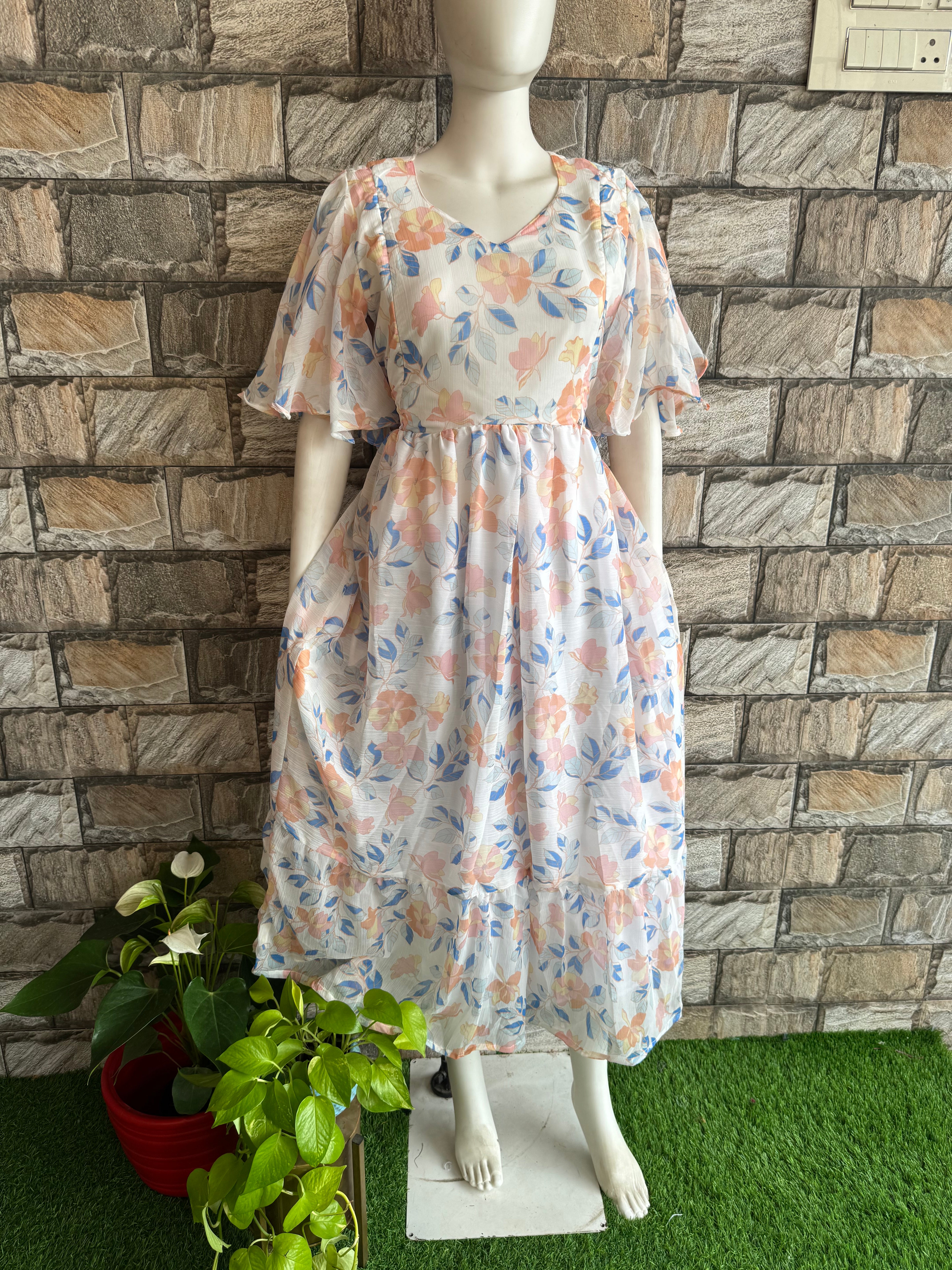 Chiffon maternity maxi