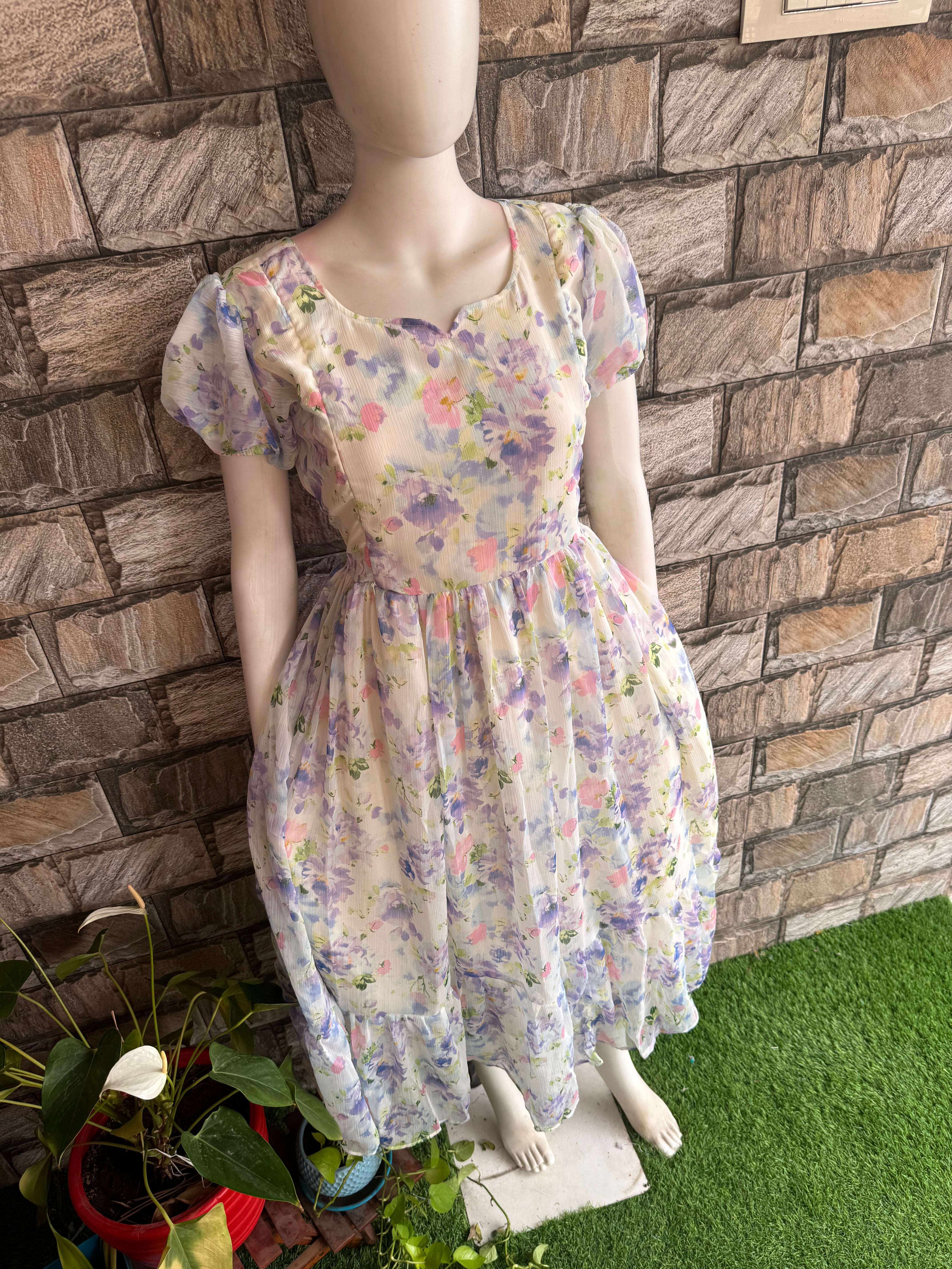 Bunch Rose Georgette Maternity maxi