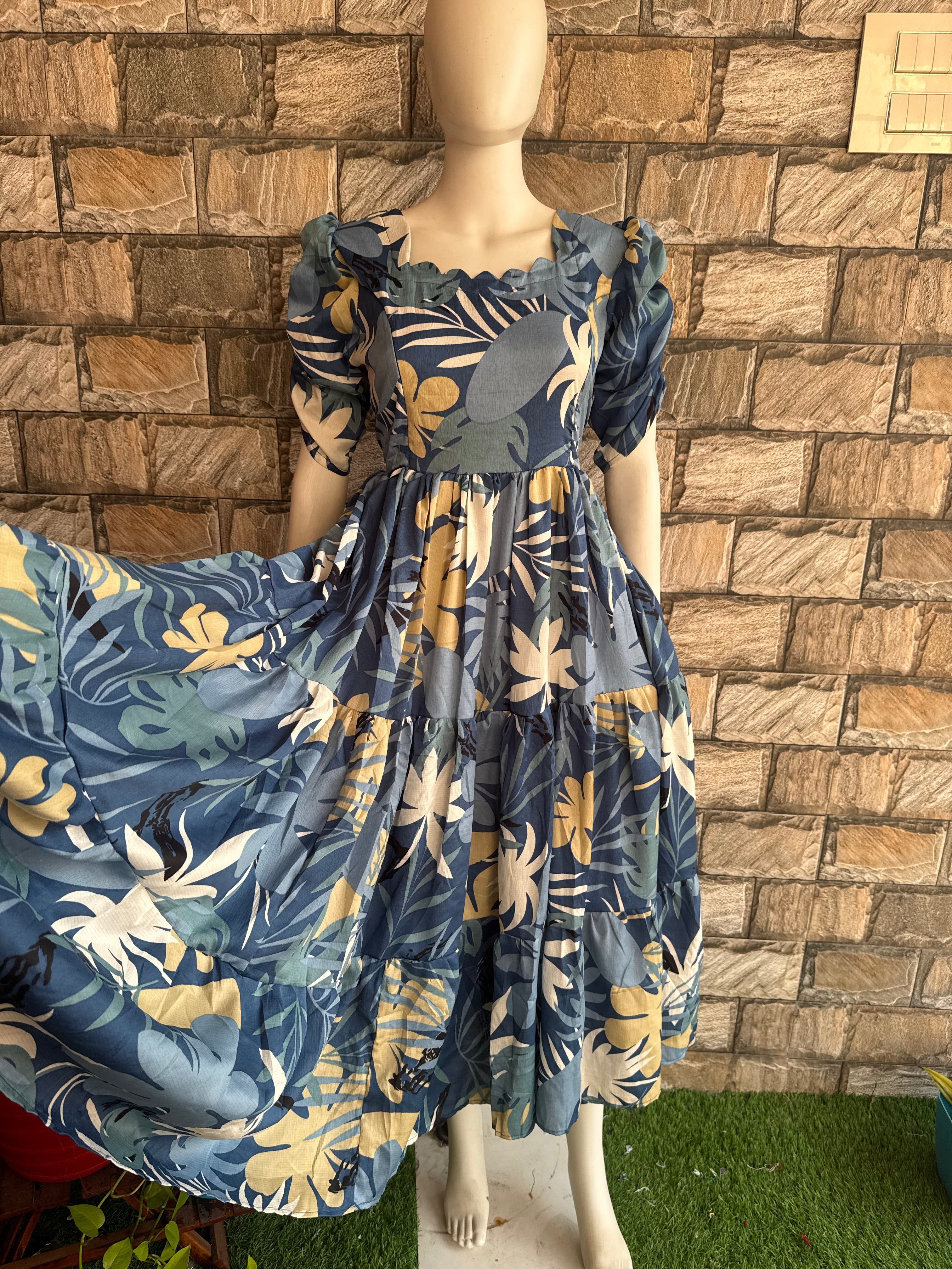 Deep Blueish Grey Delta Maternity maxi
