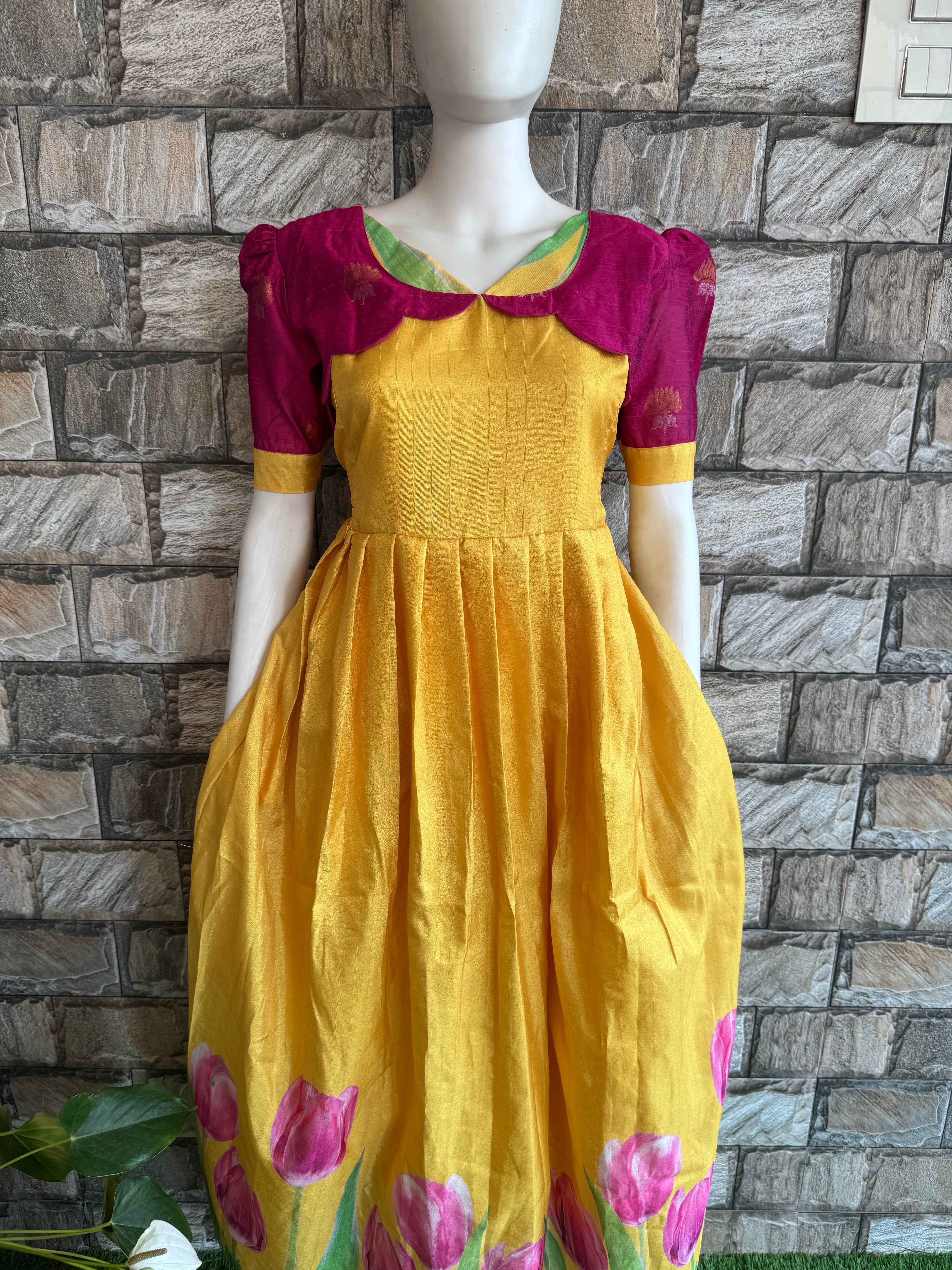 Chanderi Fabric Maternity maxi #sale