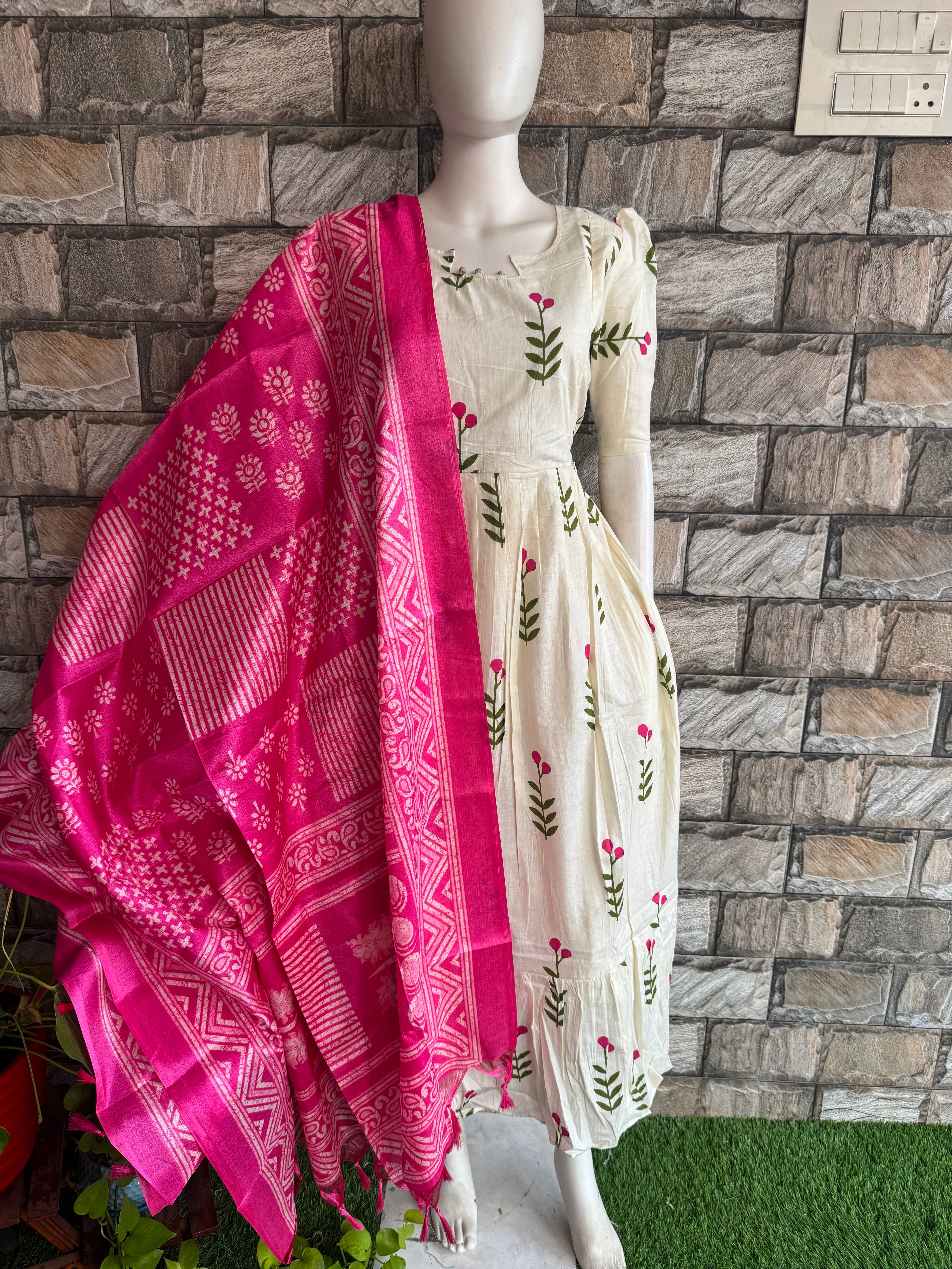 Pink poly khadhi Dupatta