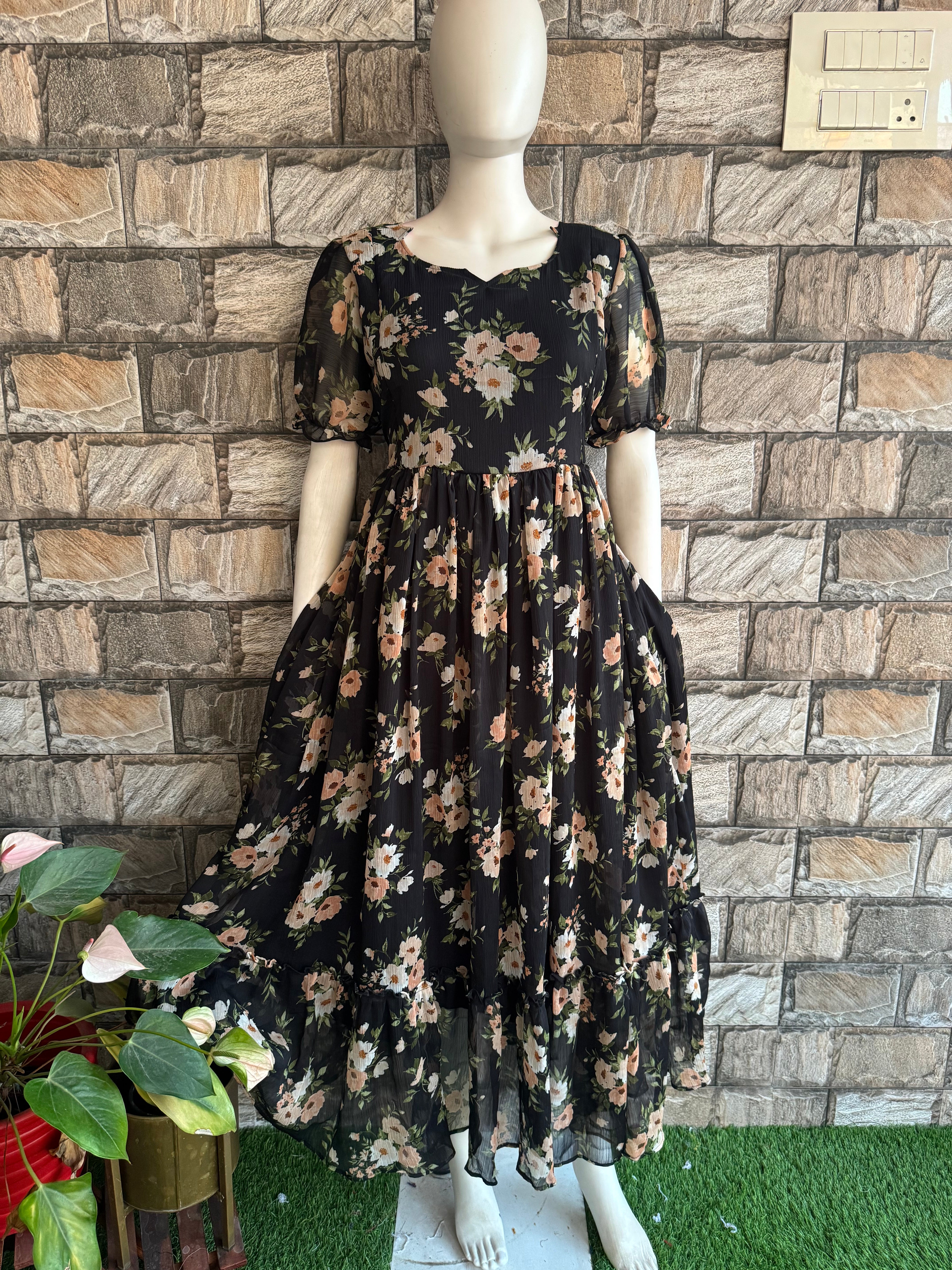 Black Maternity maxi