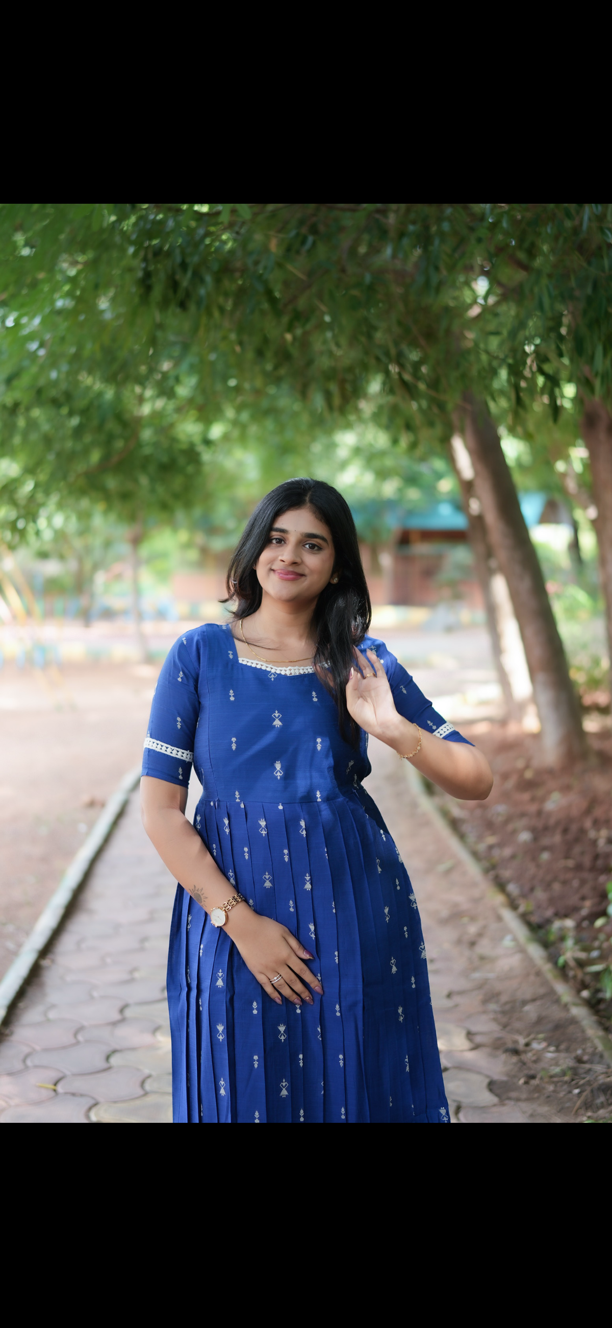 Diwali series Maternity raw silk maxi Royal Blue