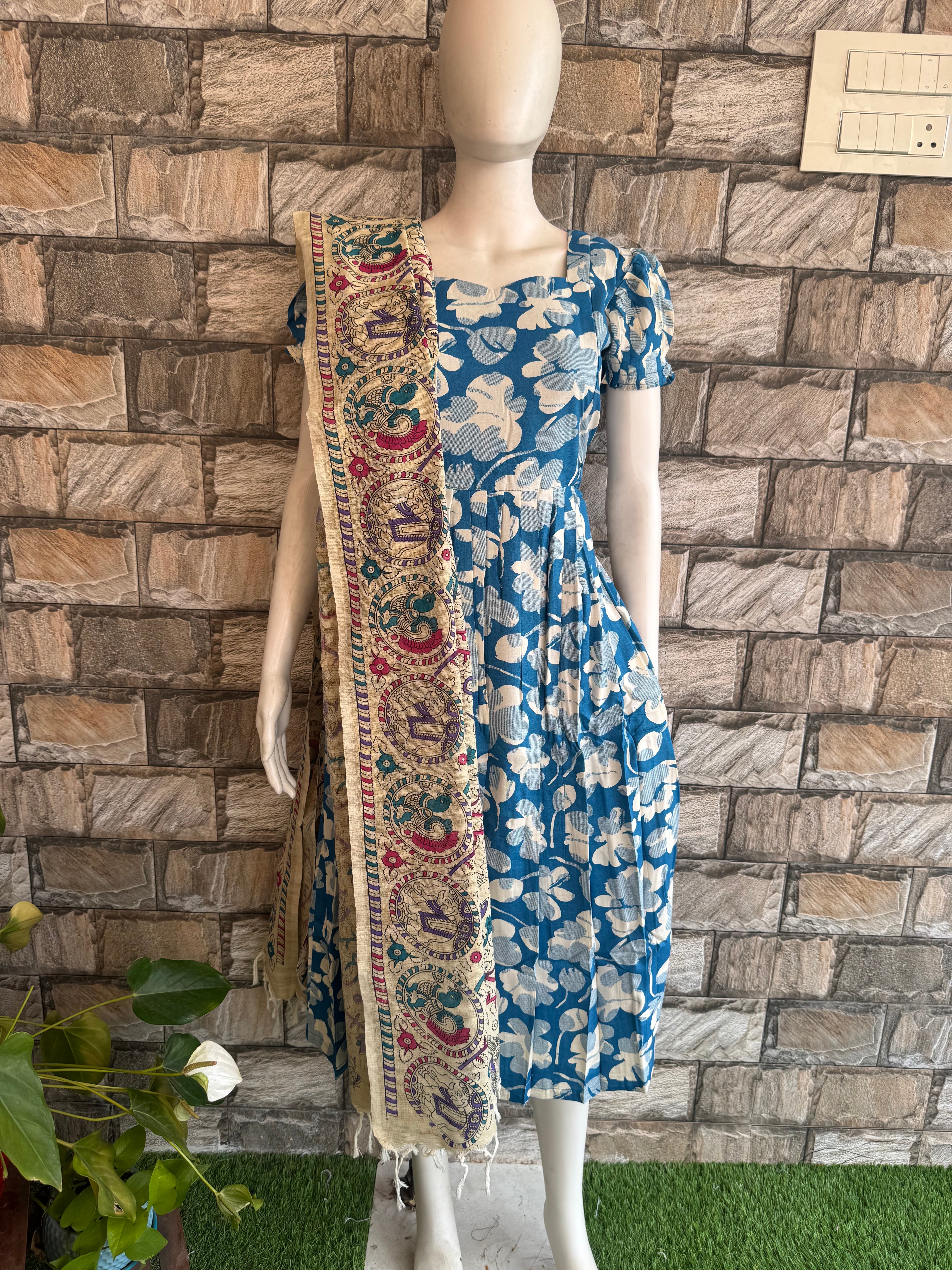 KalamKari Madhubhani Dupatta