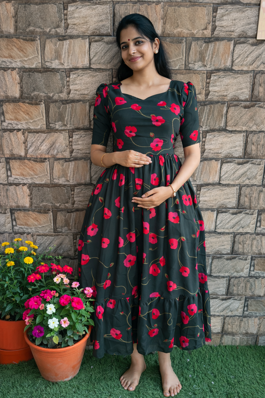 Delta Georgette Maternity maxi