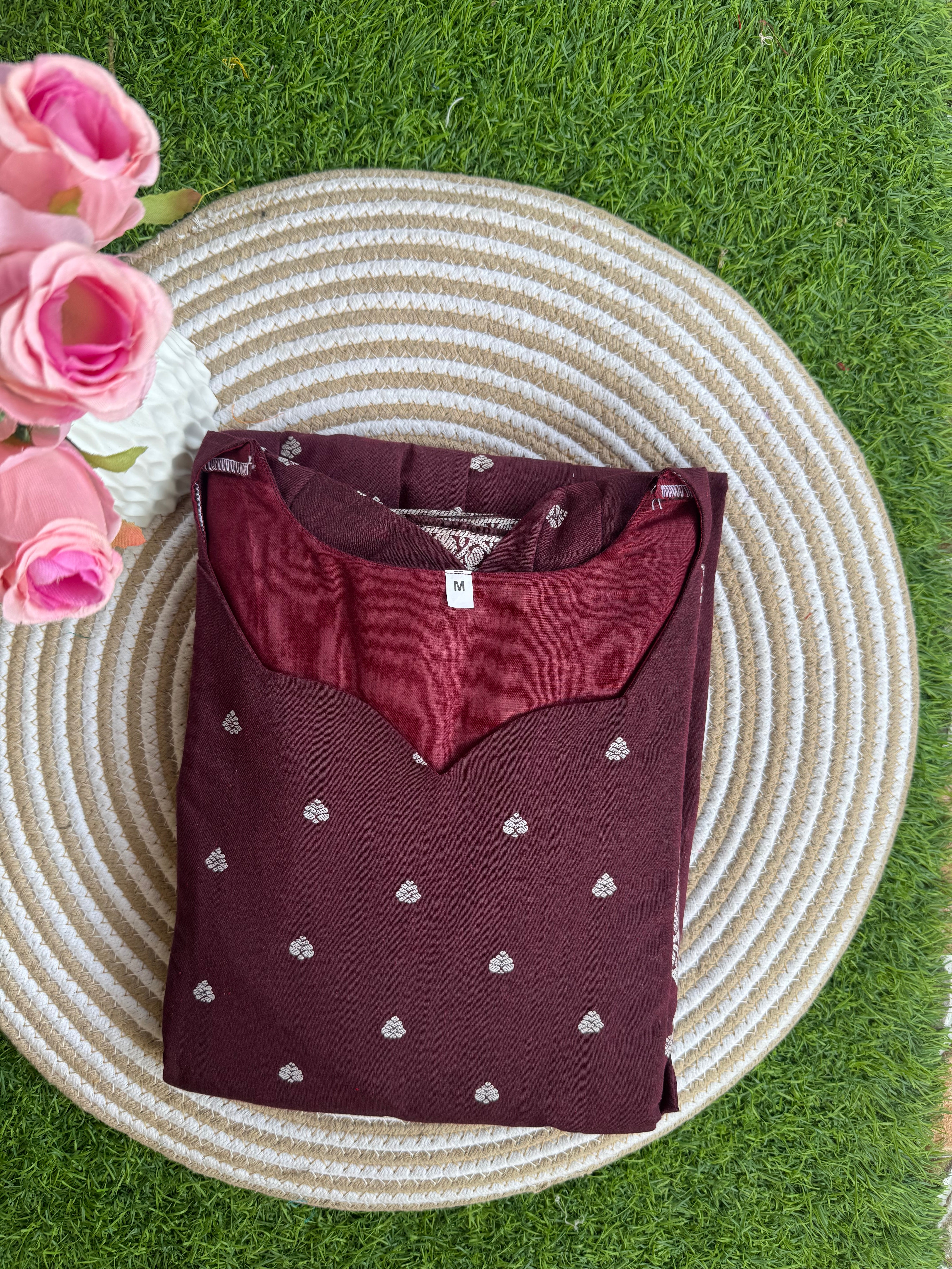 Plum Brown handloom Festive wear Maternity maxi Dispatch time 3 business days