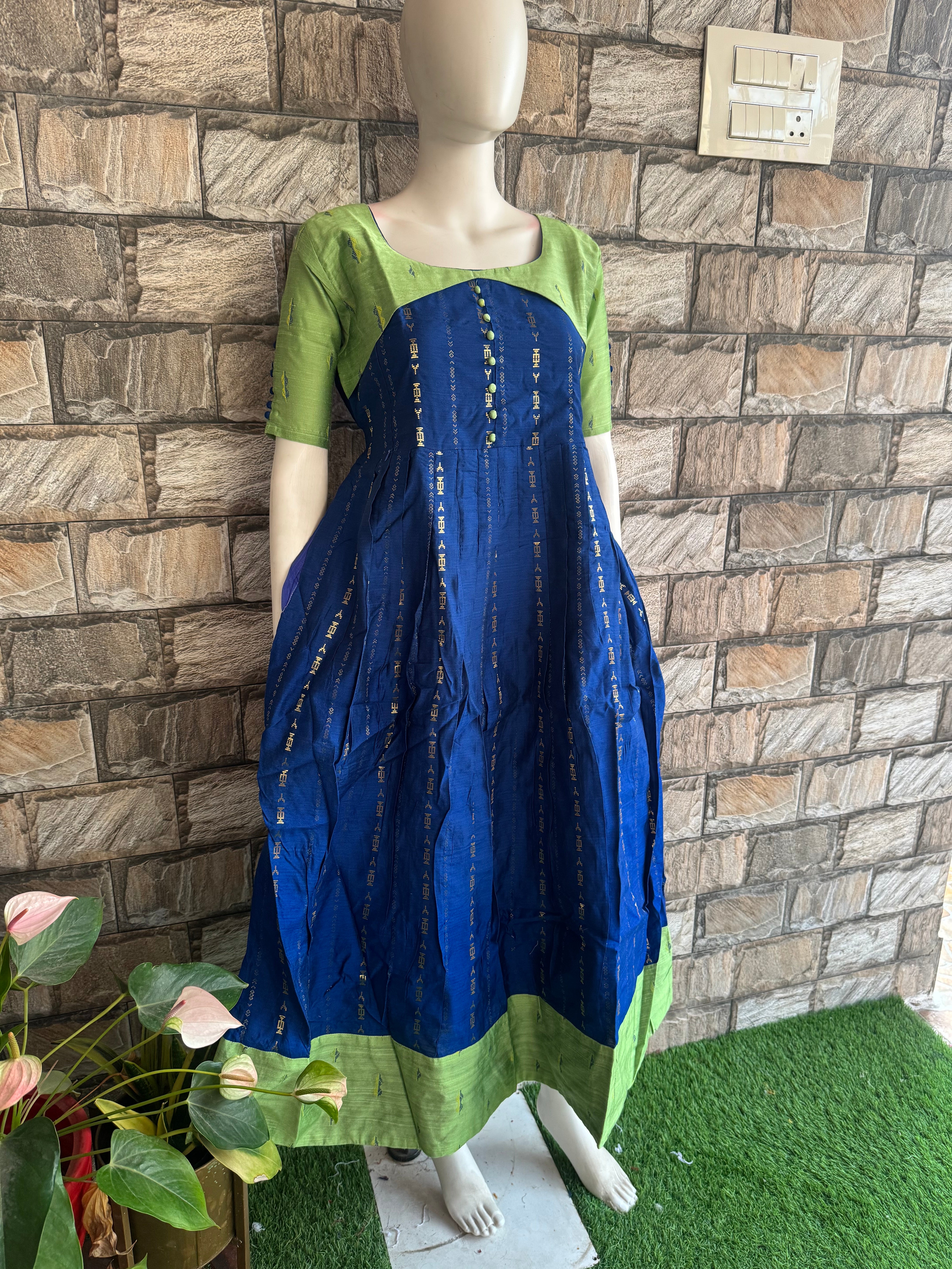 Divya Raw silk maternity maxi