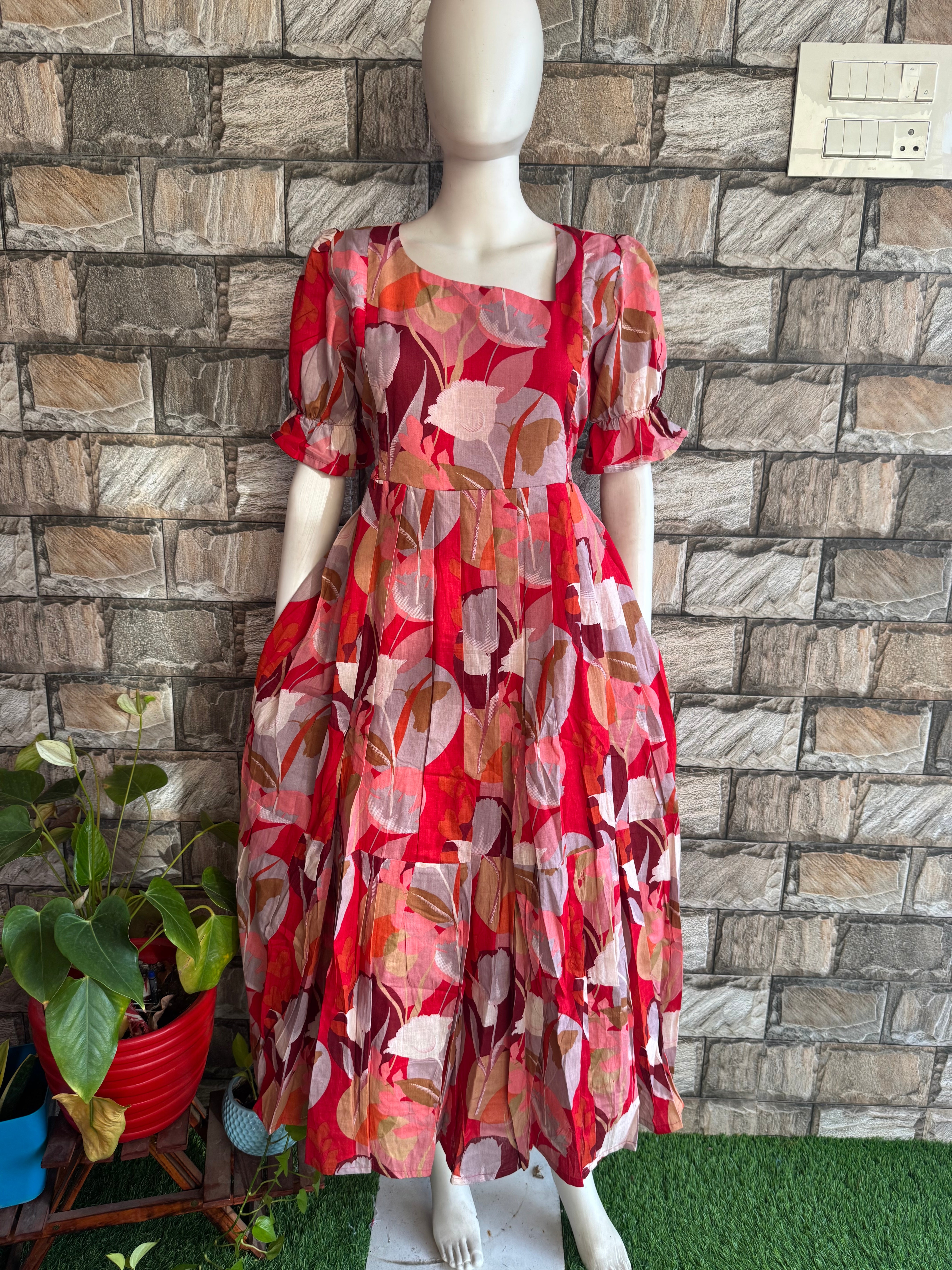 Multi shade soft cotton Maternity maxi