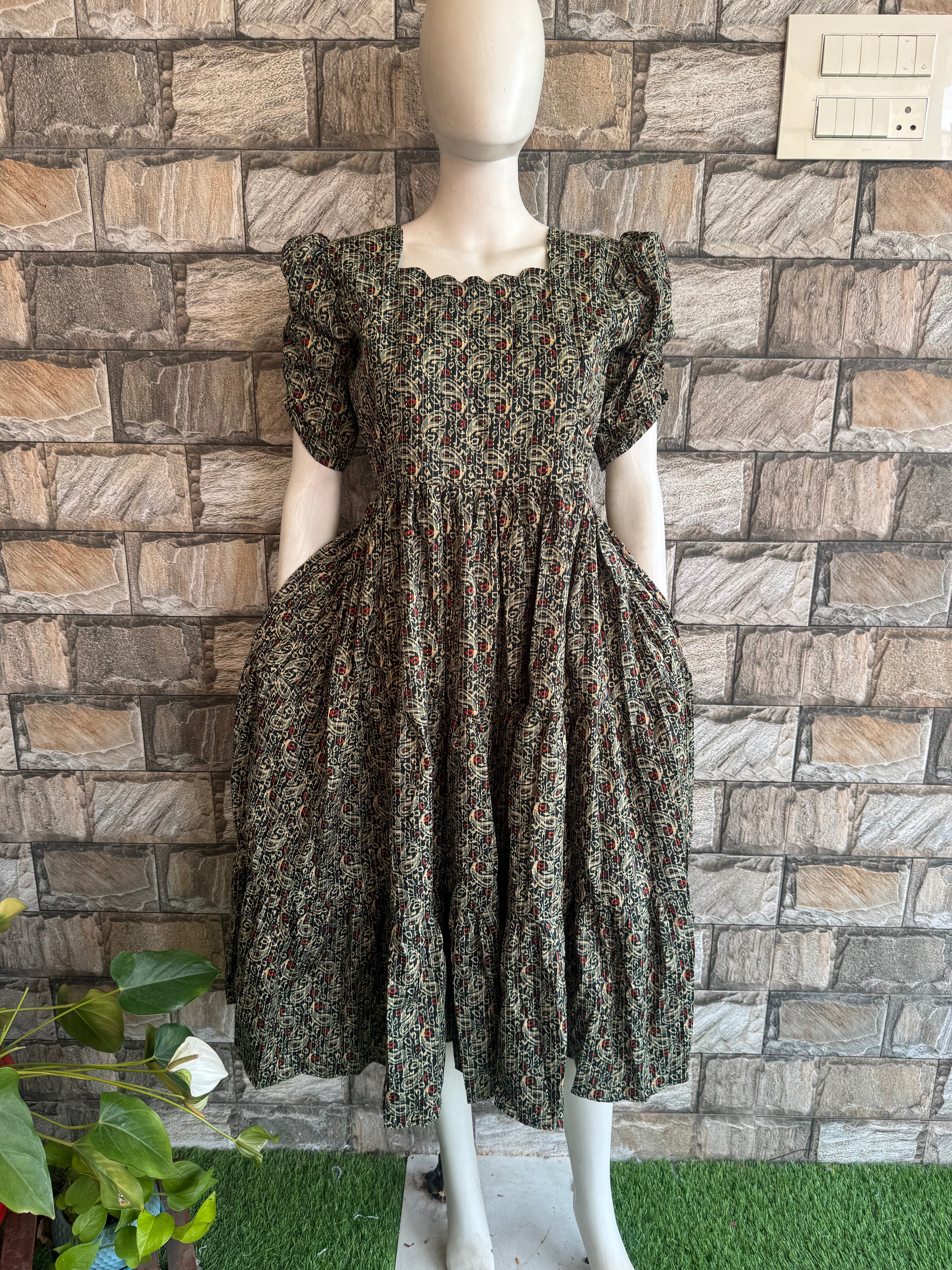 Dark green budget Maternity maxi