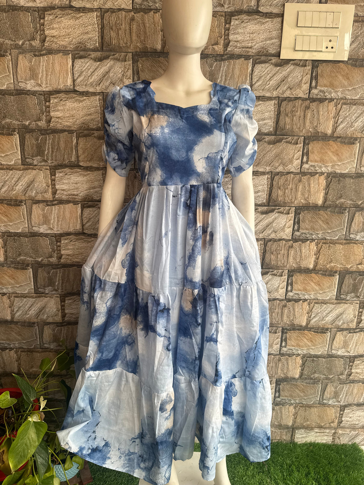 Delta crepe Maternity maxi ujala marble