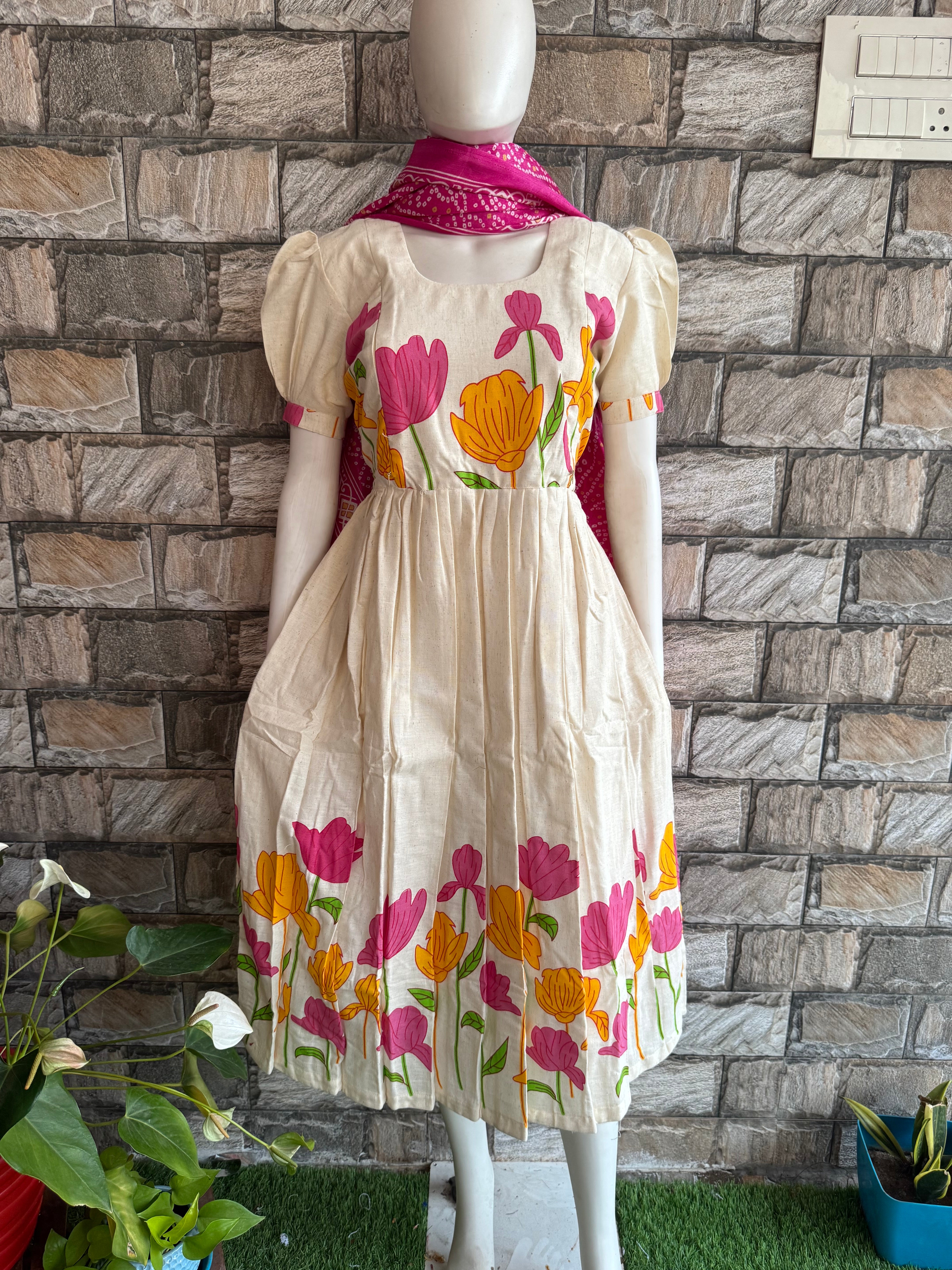Daman Pink Maternity maxi