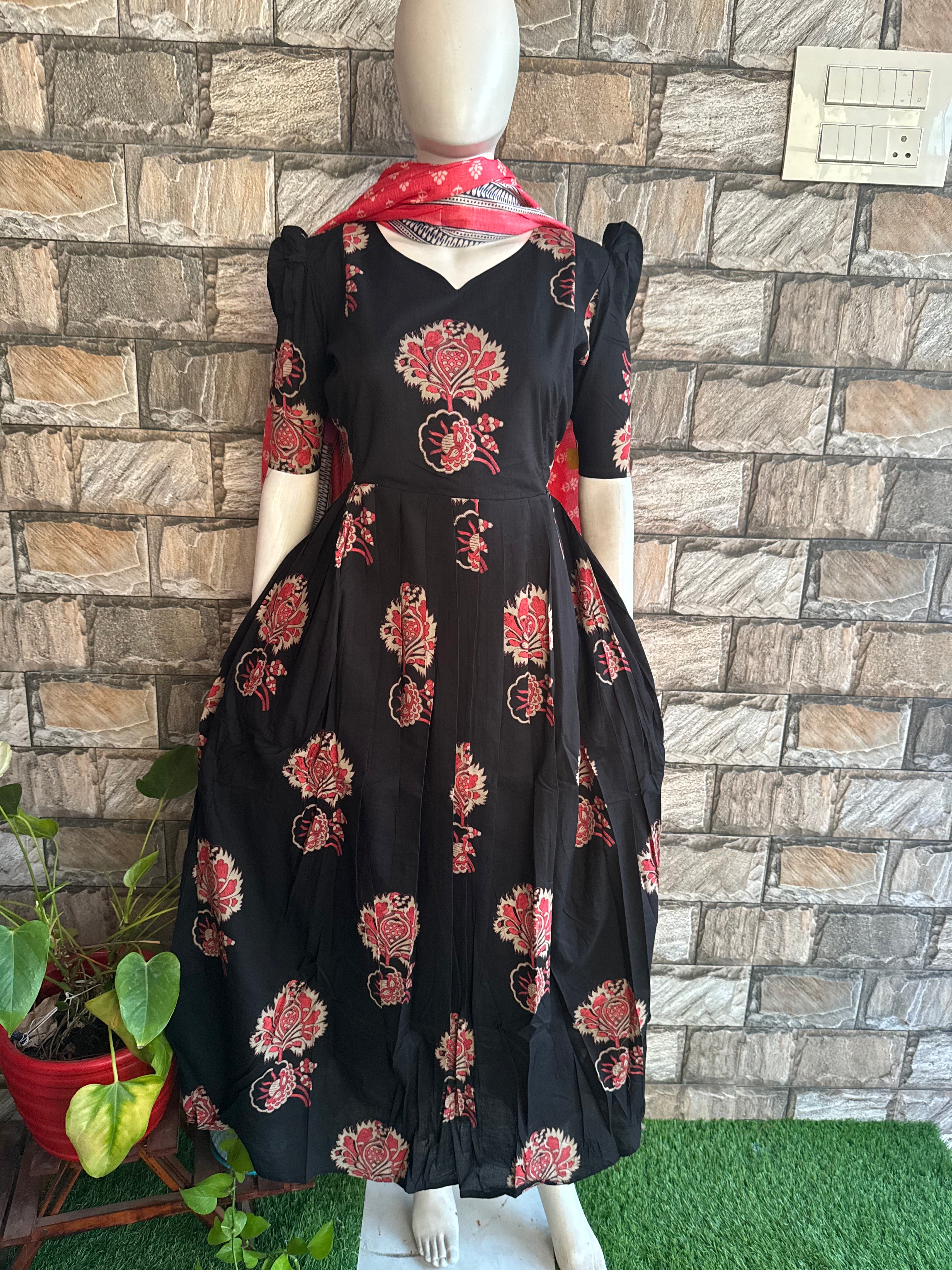 Black soft cotton Maternity maxi
