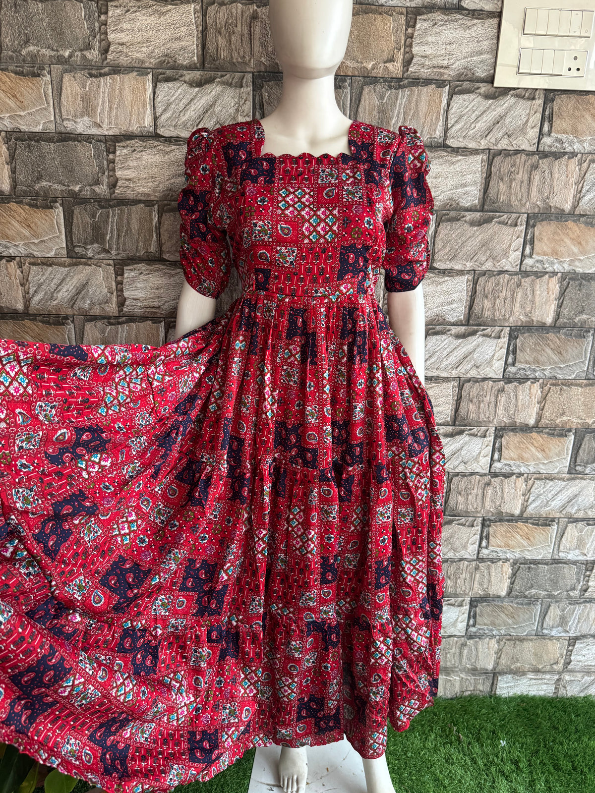 Delta crepe Maternity maxi Maroon