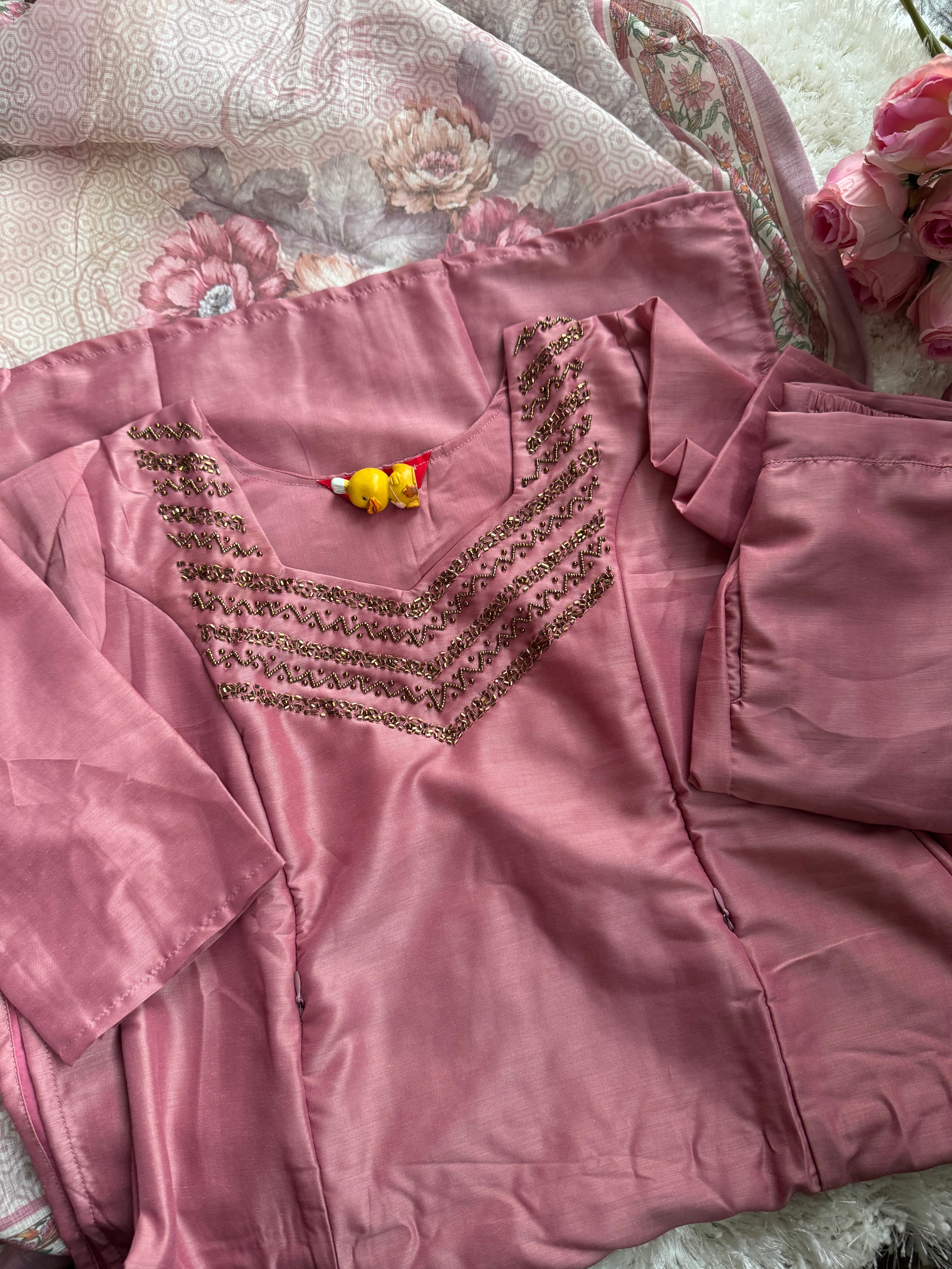 Titanium silk fabric  3 piece Set -Only Feeding Onion peel