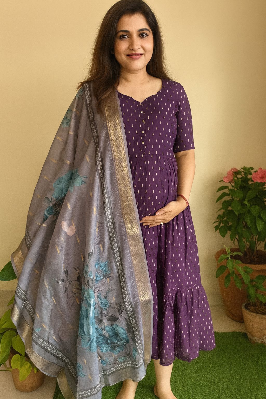 purple raw silk