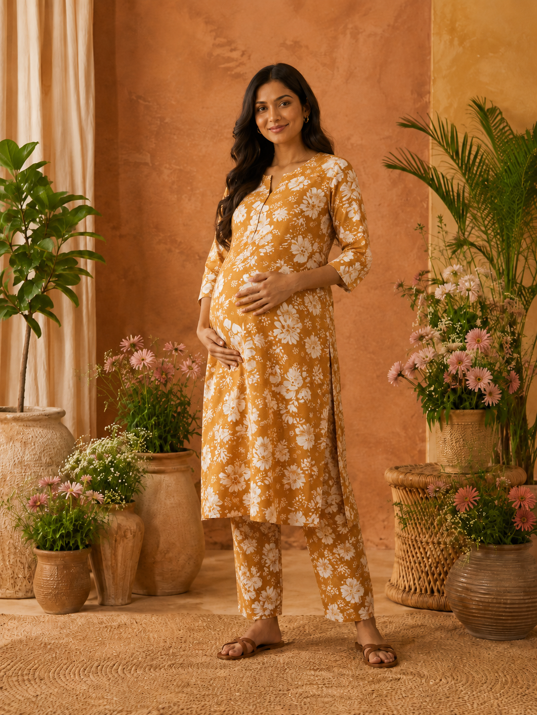 Mustard Co ord Set Top +Pant