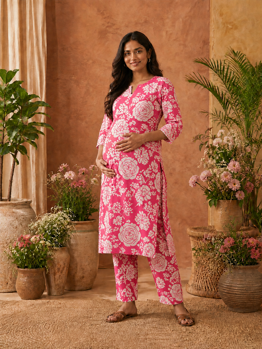 Candy Pink Co ord Set Top +Pant
