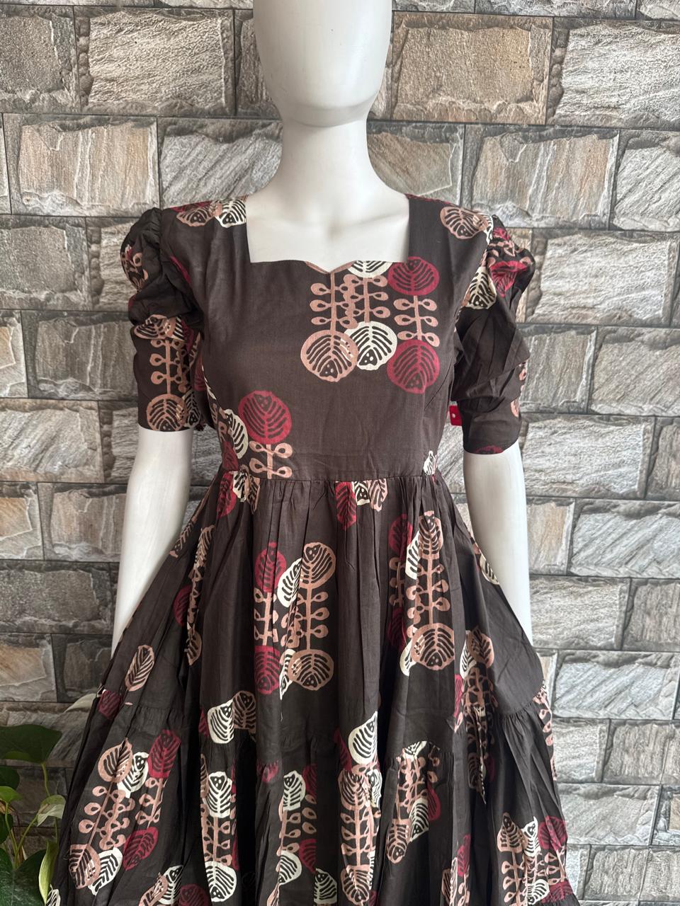 coffee brown cotton maxi