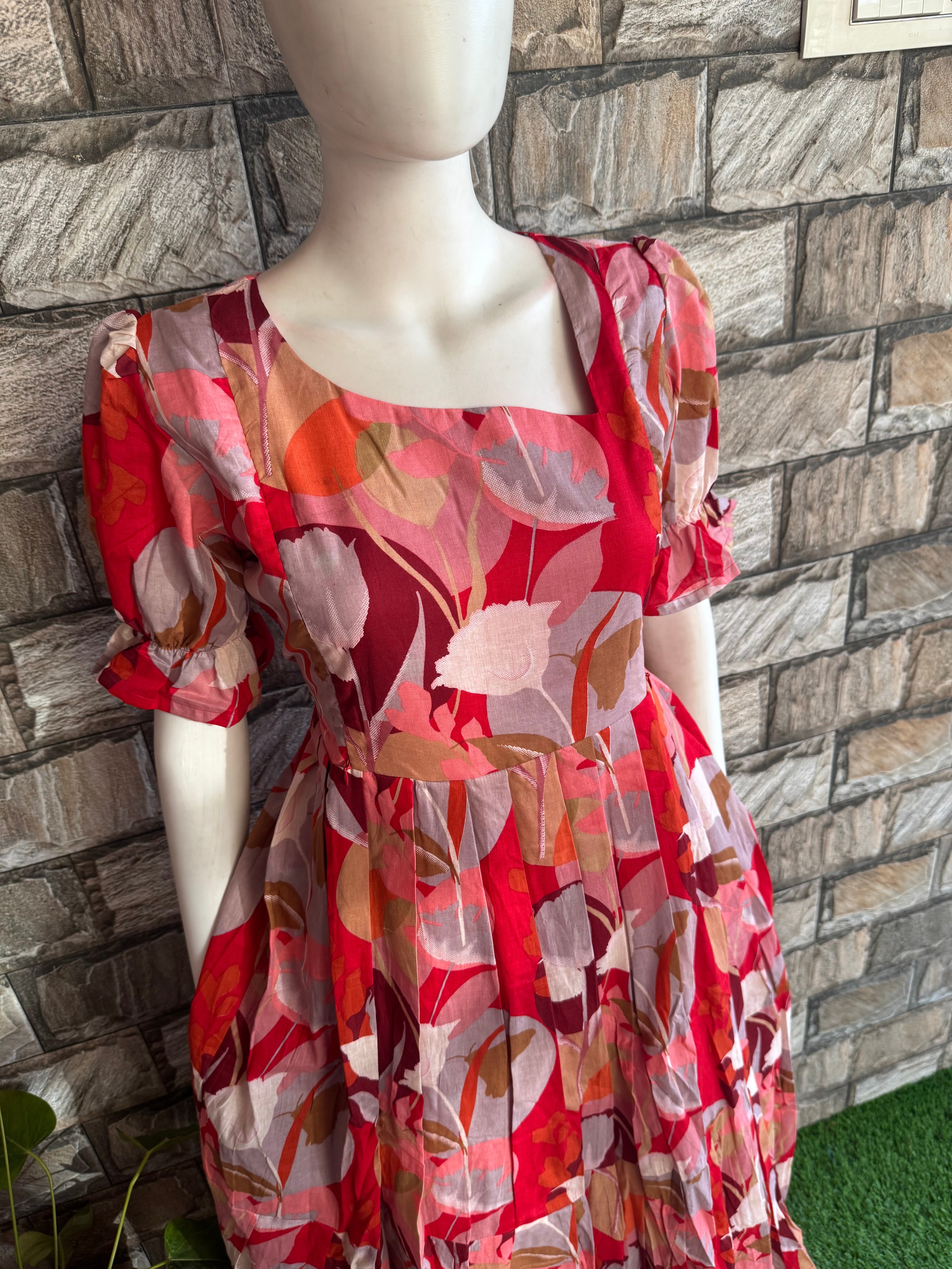 Multi shade soft cotton Maternity maxi