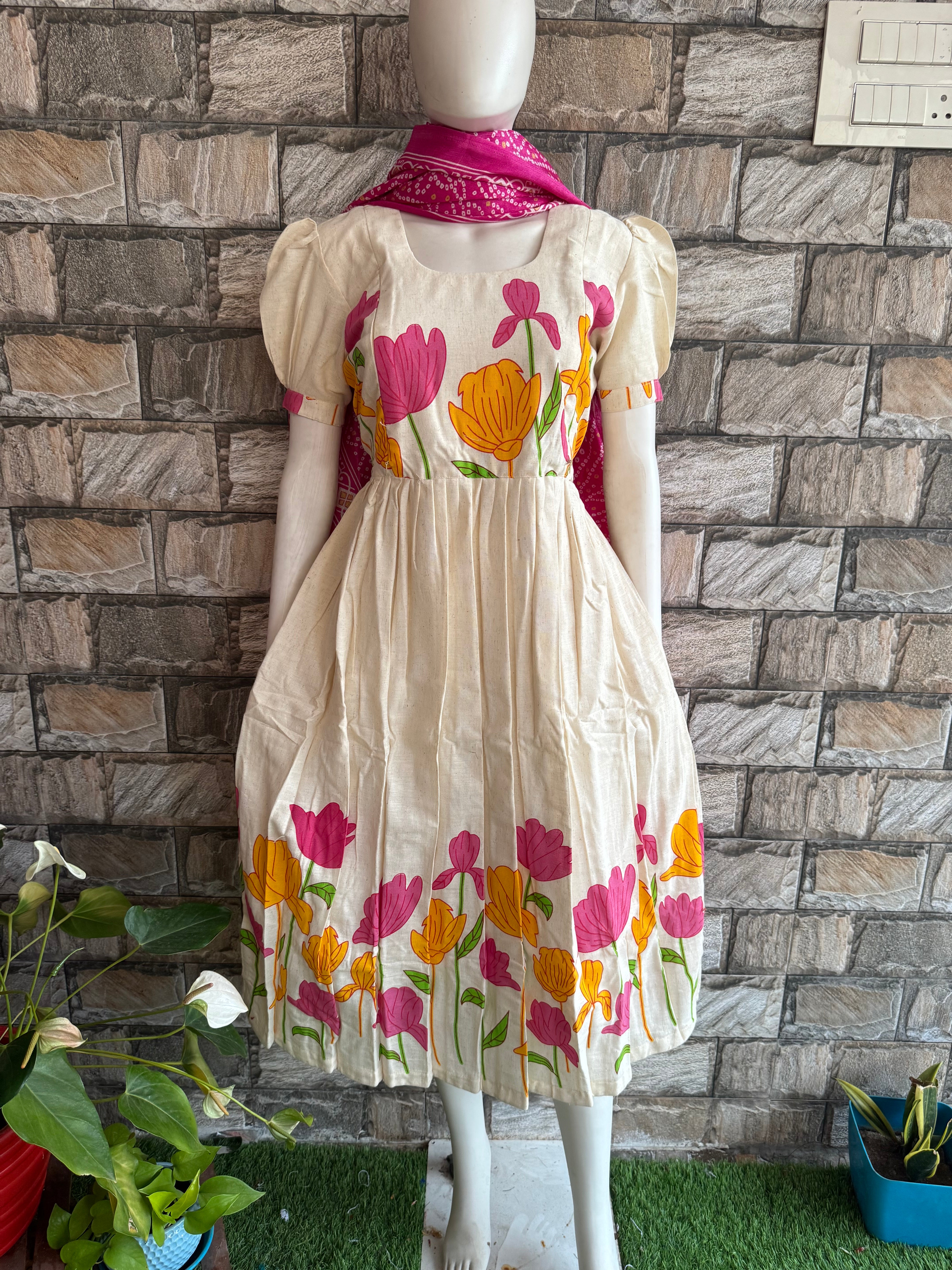 Daman Pink Maternity maxi