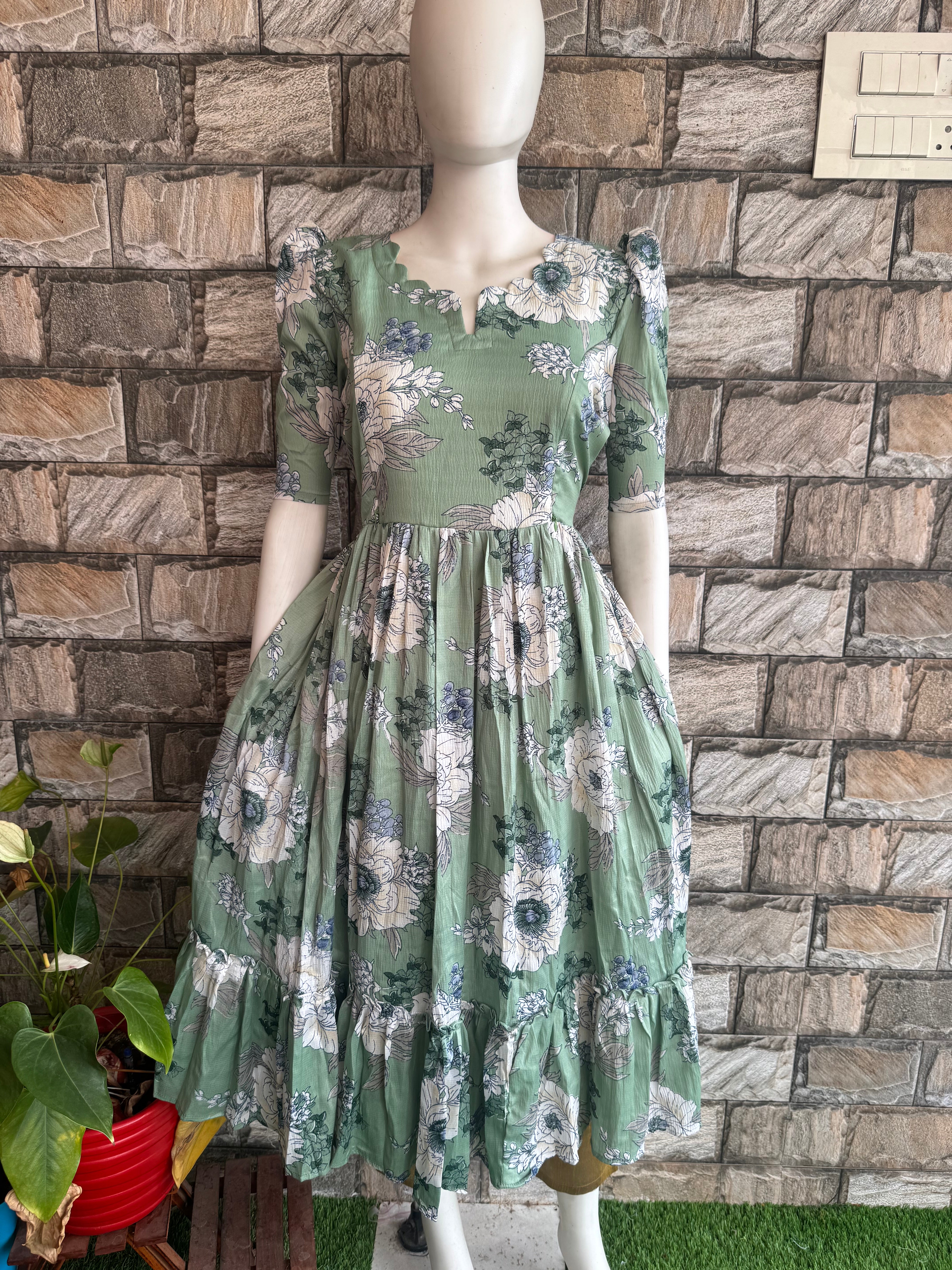 Pista Green Delta Maternity Maxi