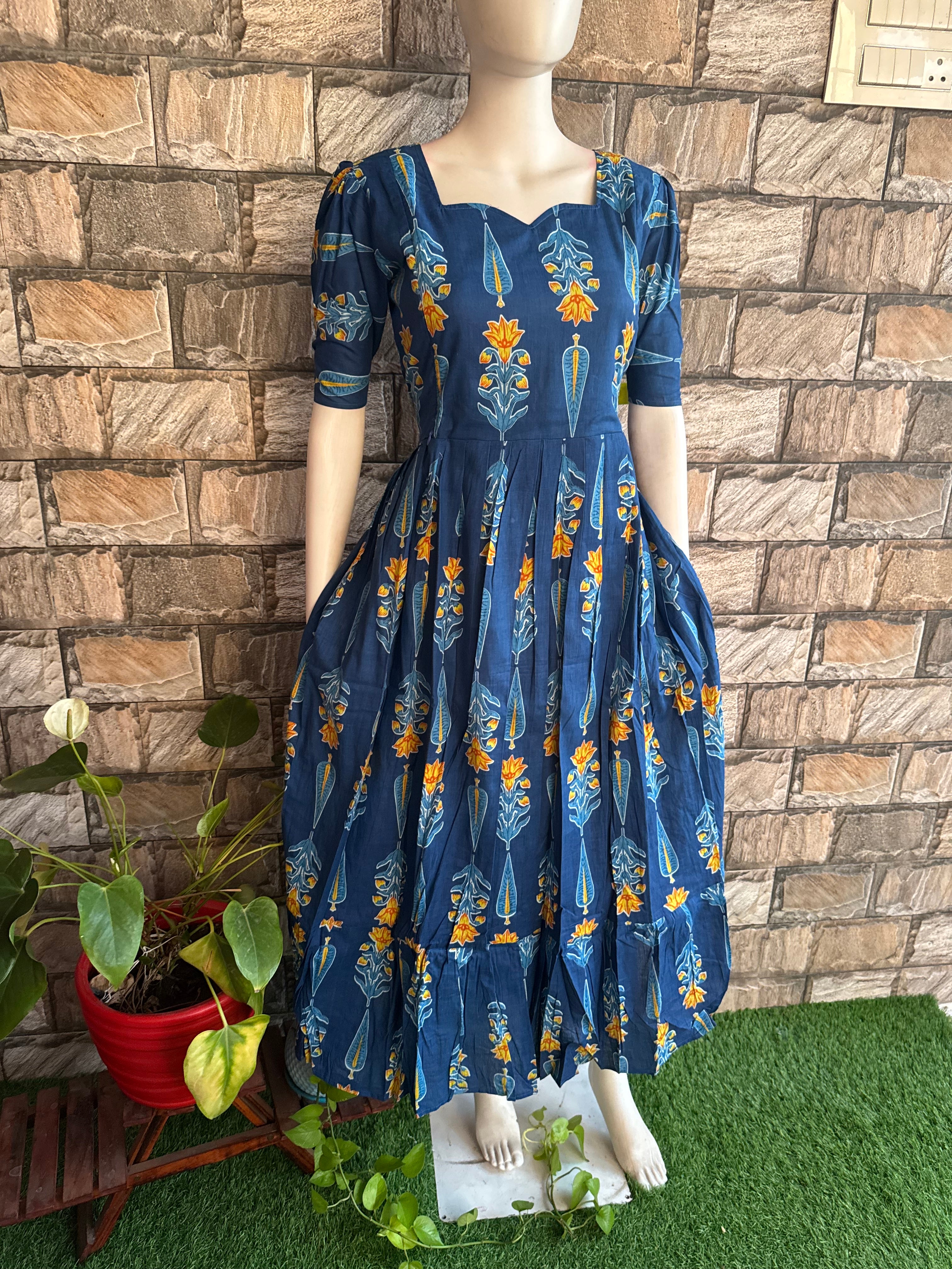 Navy soft cotton Maternity maxi Christmas tree