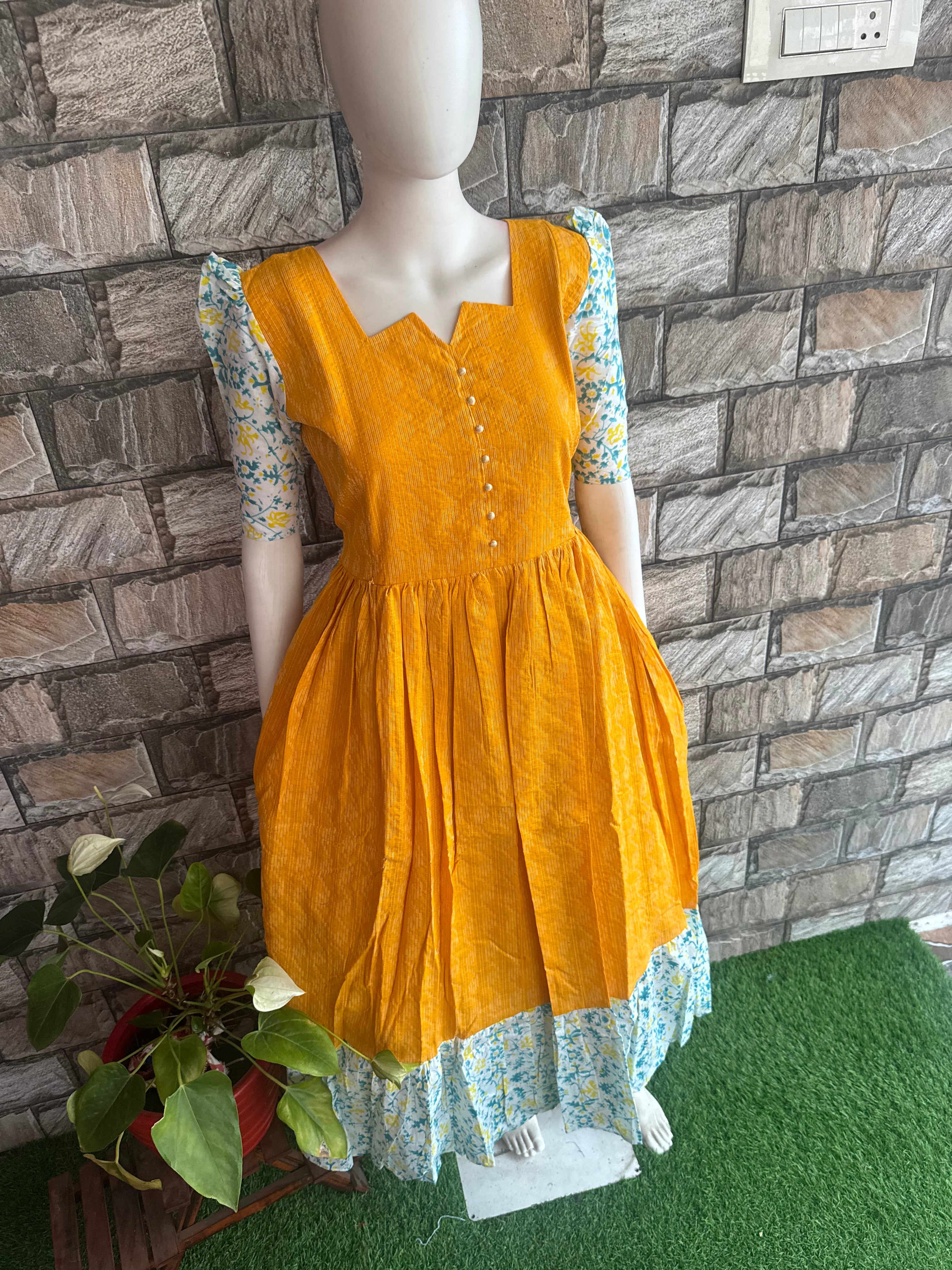 Manjal  Soft Kanta cotton Maternity maxi