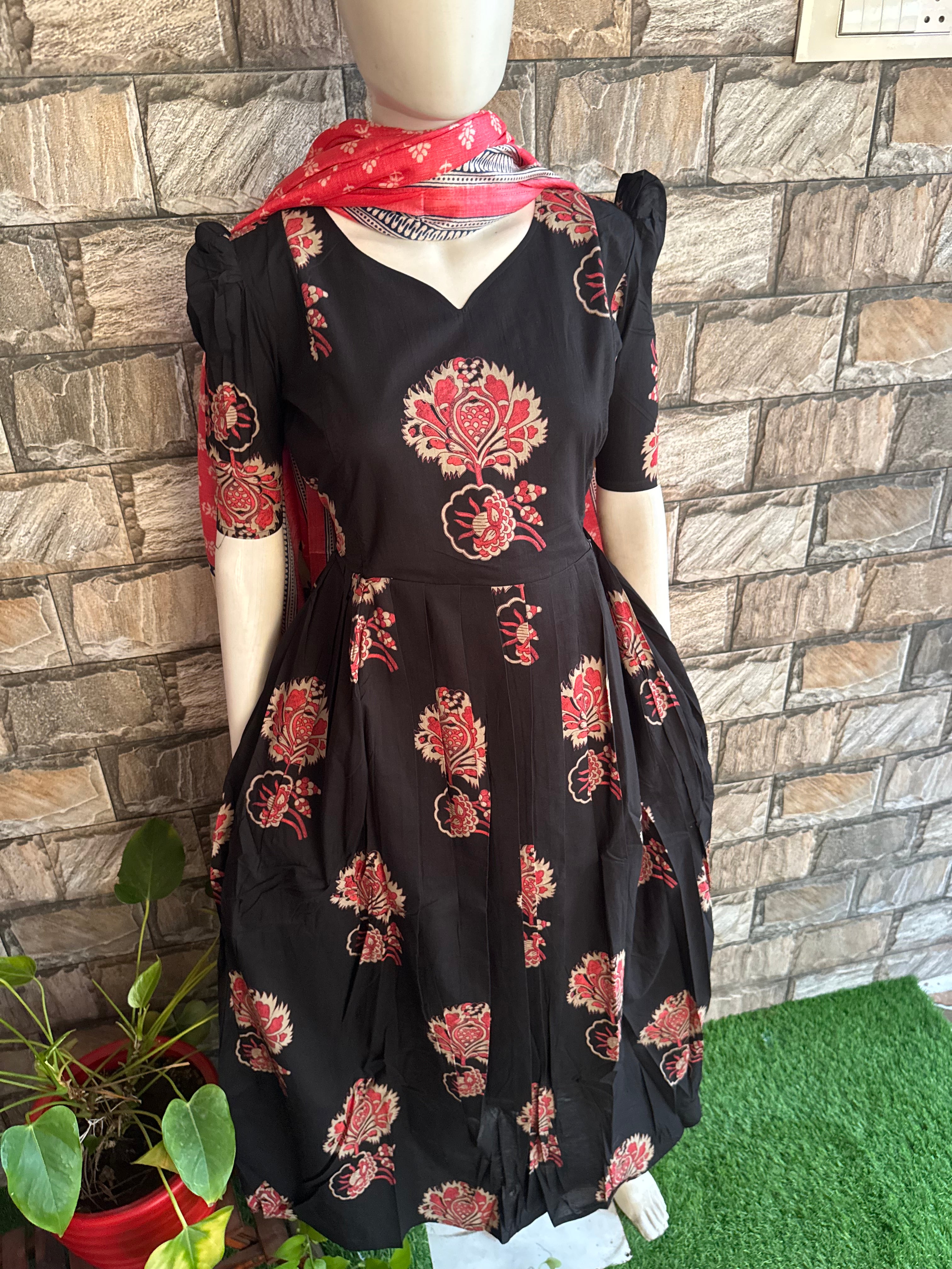 Black soft cotton Maternity maxi