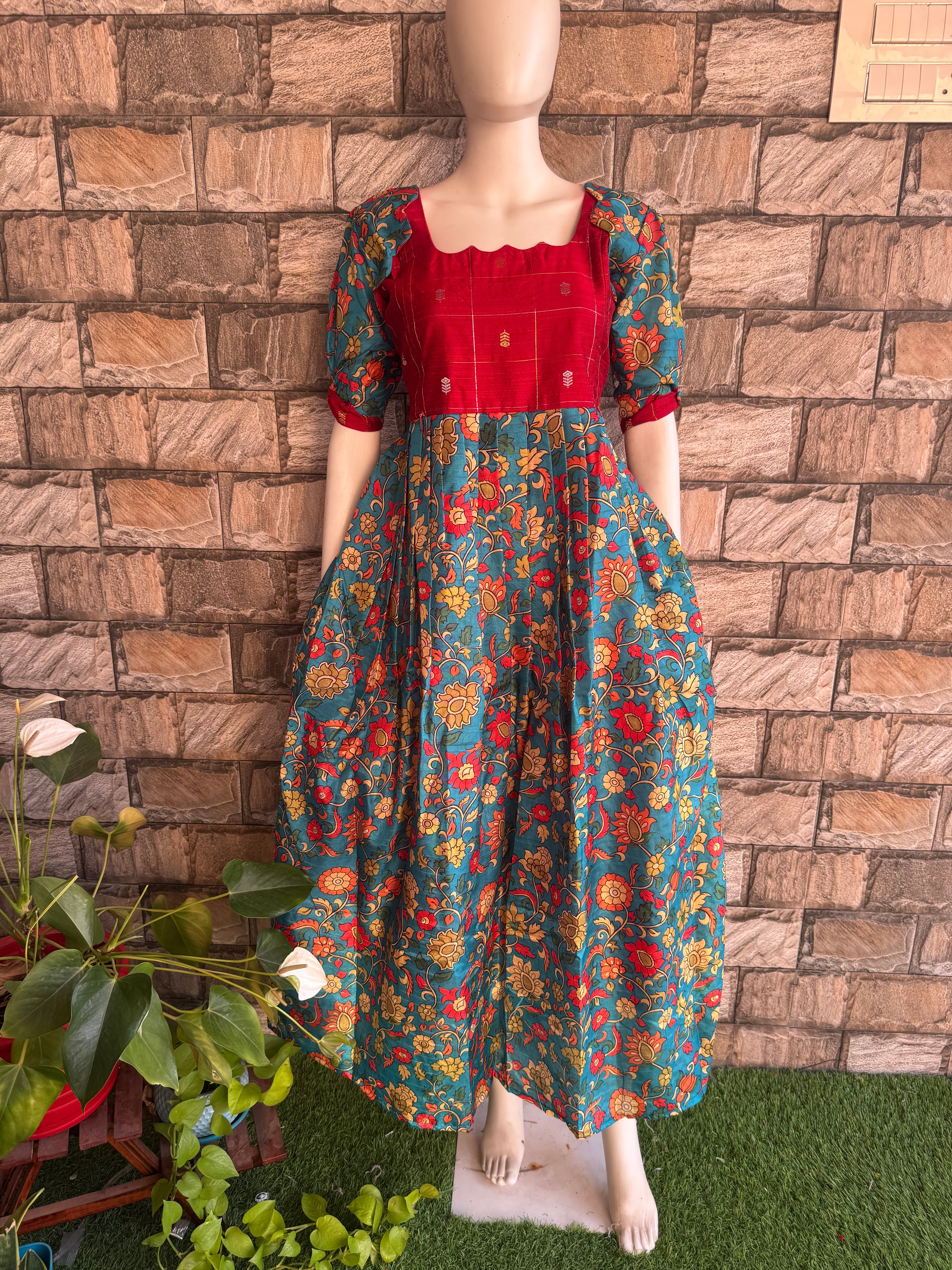 Chanderi Maternity maxi