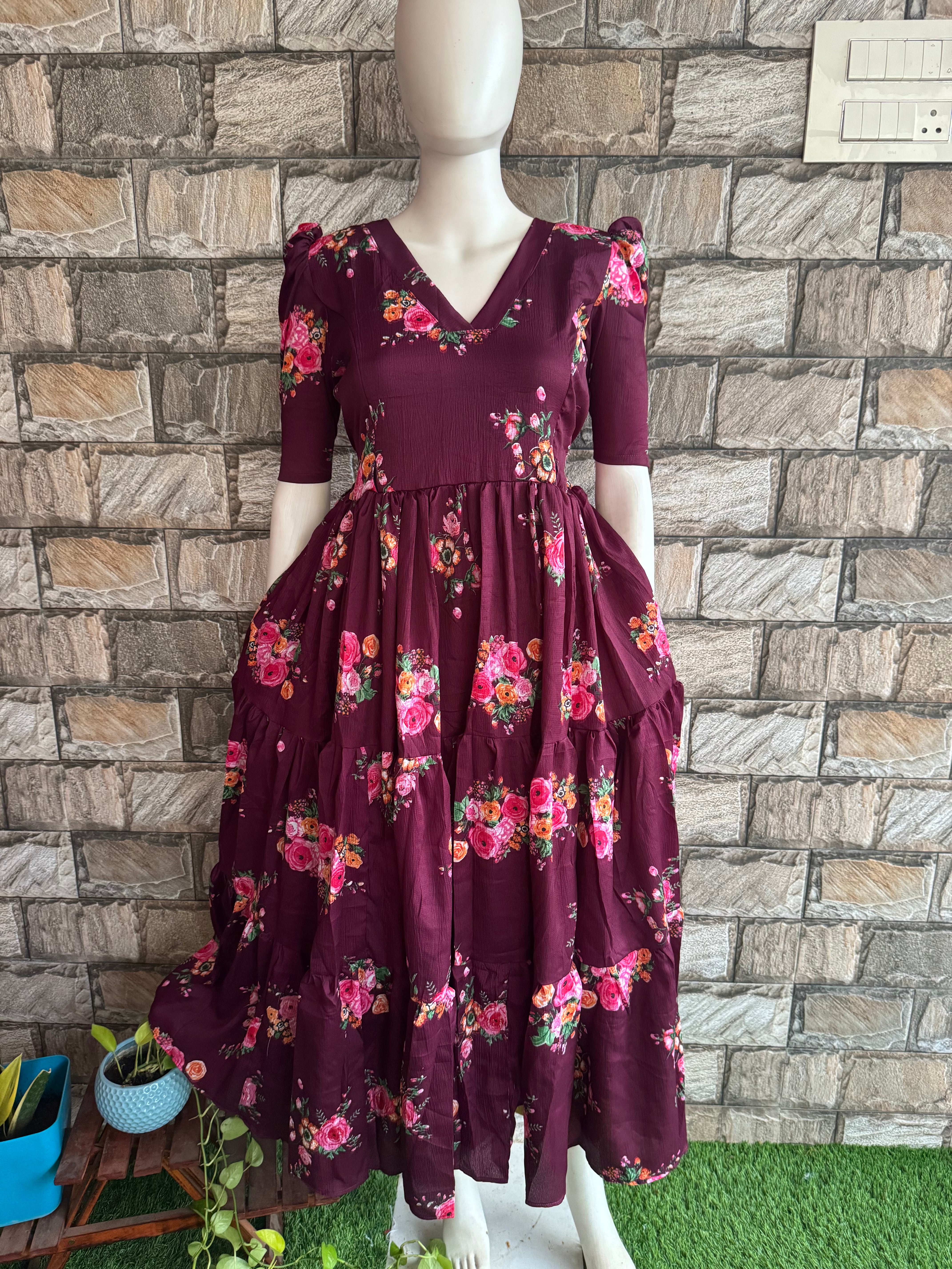Delta Maternity maxi  PLUM SHADE
