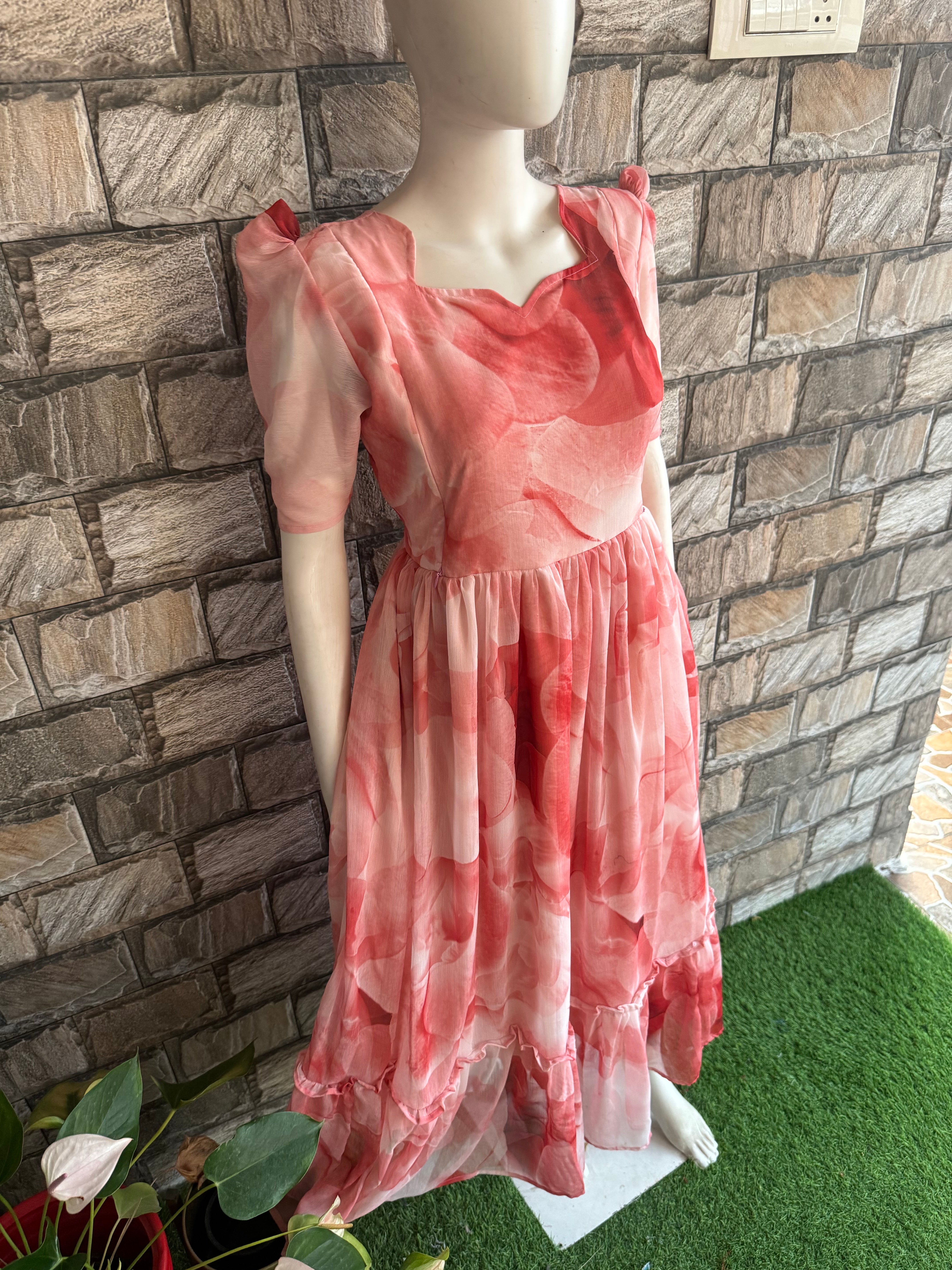 Marble Georgette Maternity Maxi