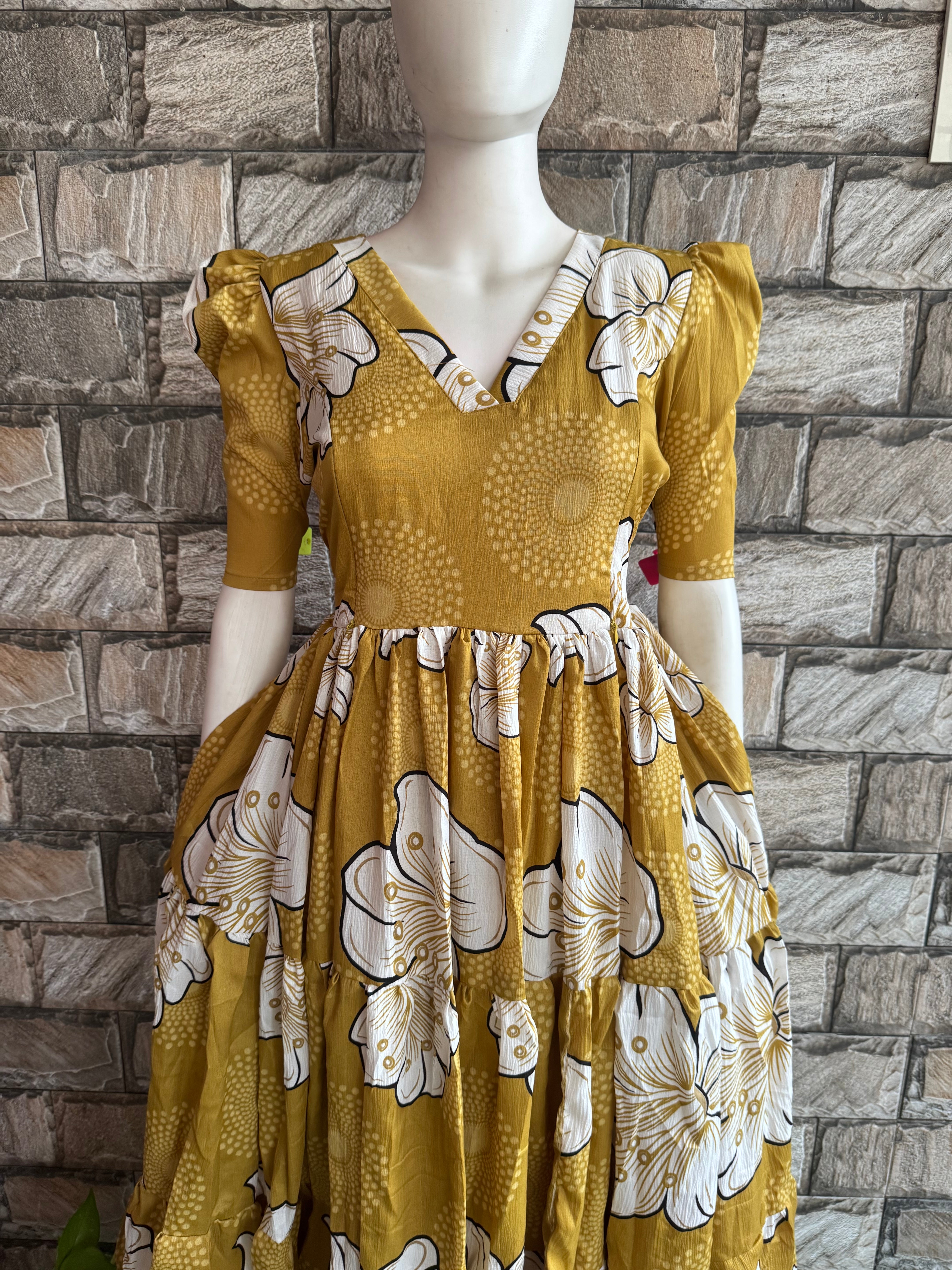Delta Maternity maxi Mustard Floral